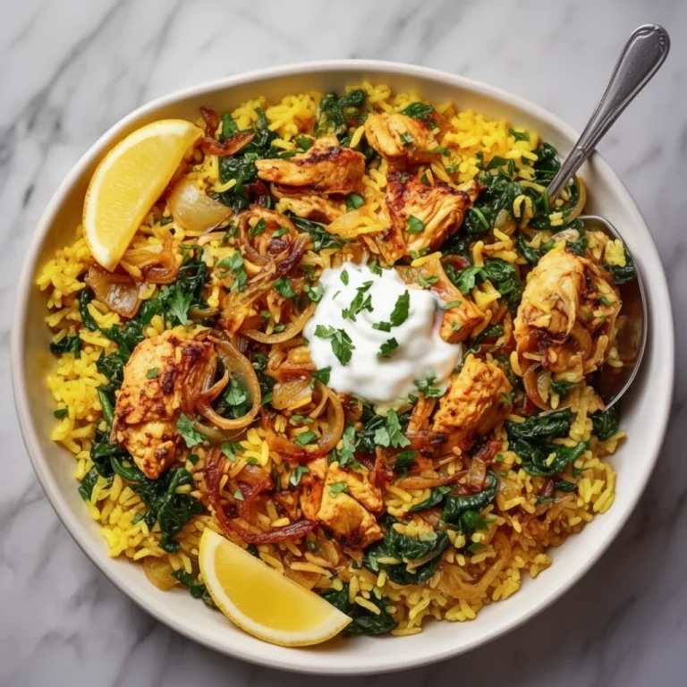 Delicious anti-inflammatory turmeric chicken served with rice