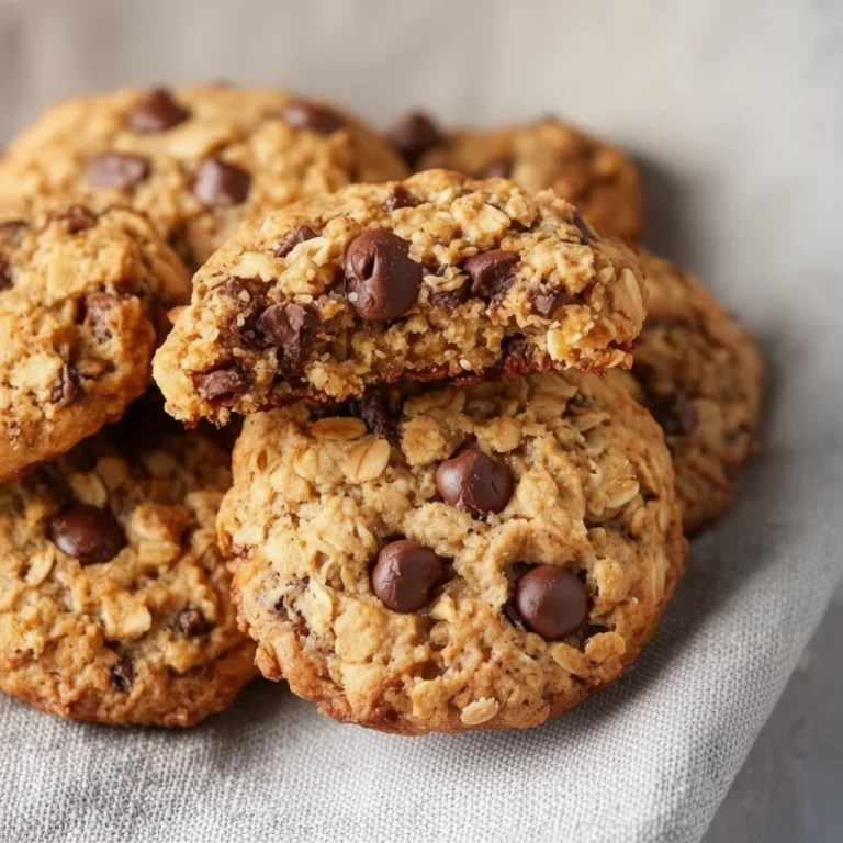 Healthy peanut butter oatmeal cookies on a plate