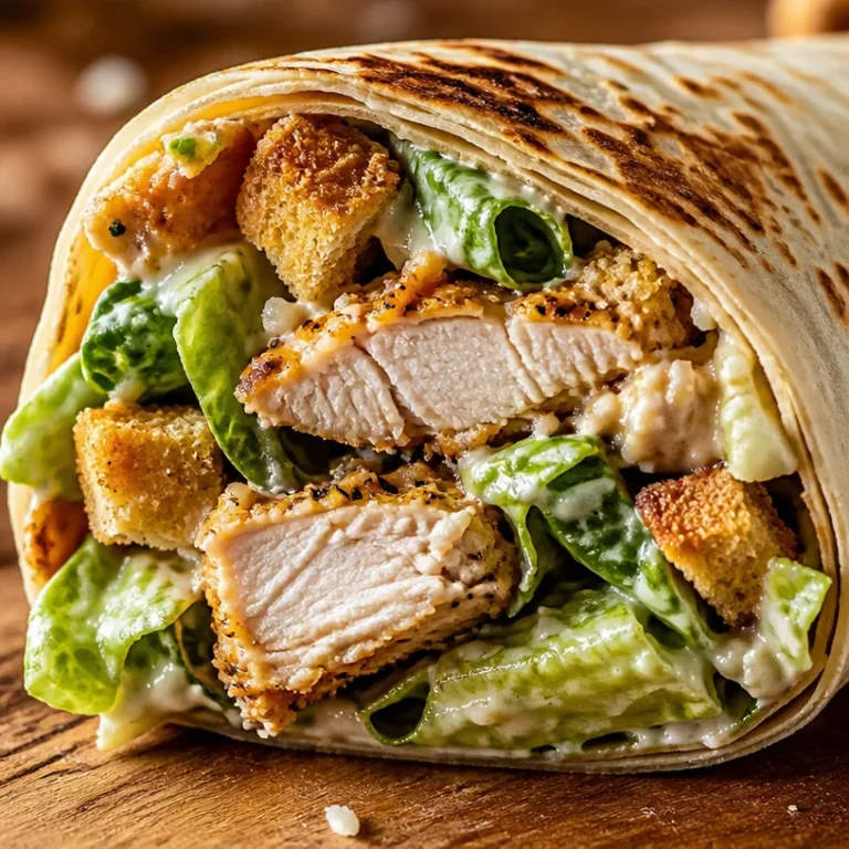 Delicious crispy chicken Caesar wraps ready to eat in 15 minutes.