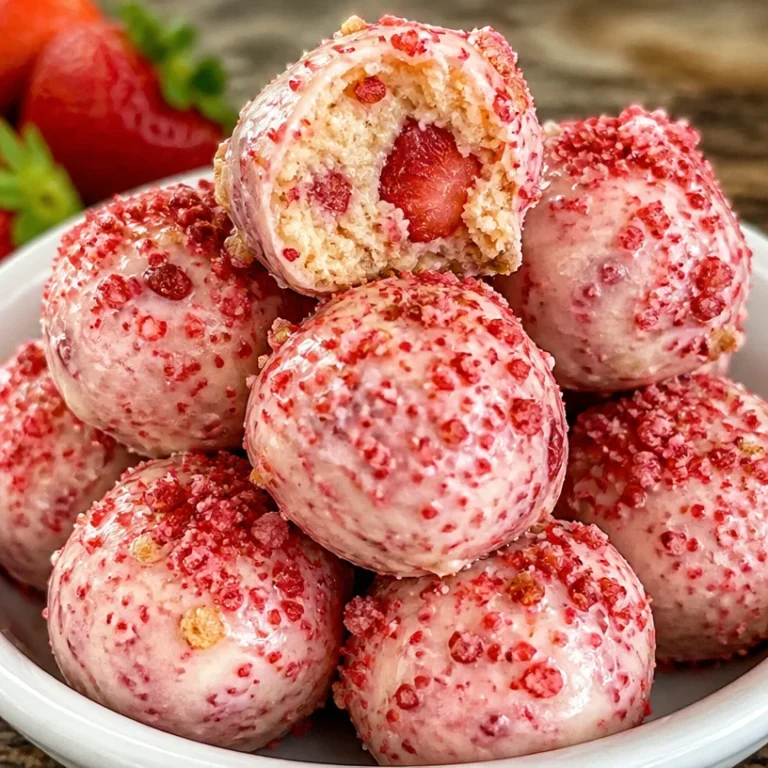 Strawberry cheesecake protein balls for a healthy snack option