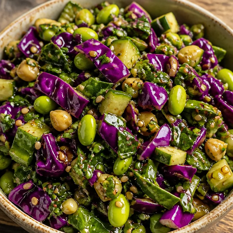 High-protein miso bowl with fresh vegetables and ingredients for a nutritious meal.