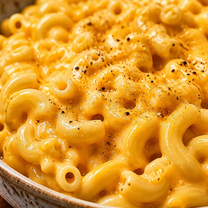 High-protein cottage cheese mac and cheese dish served in a bowl