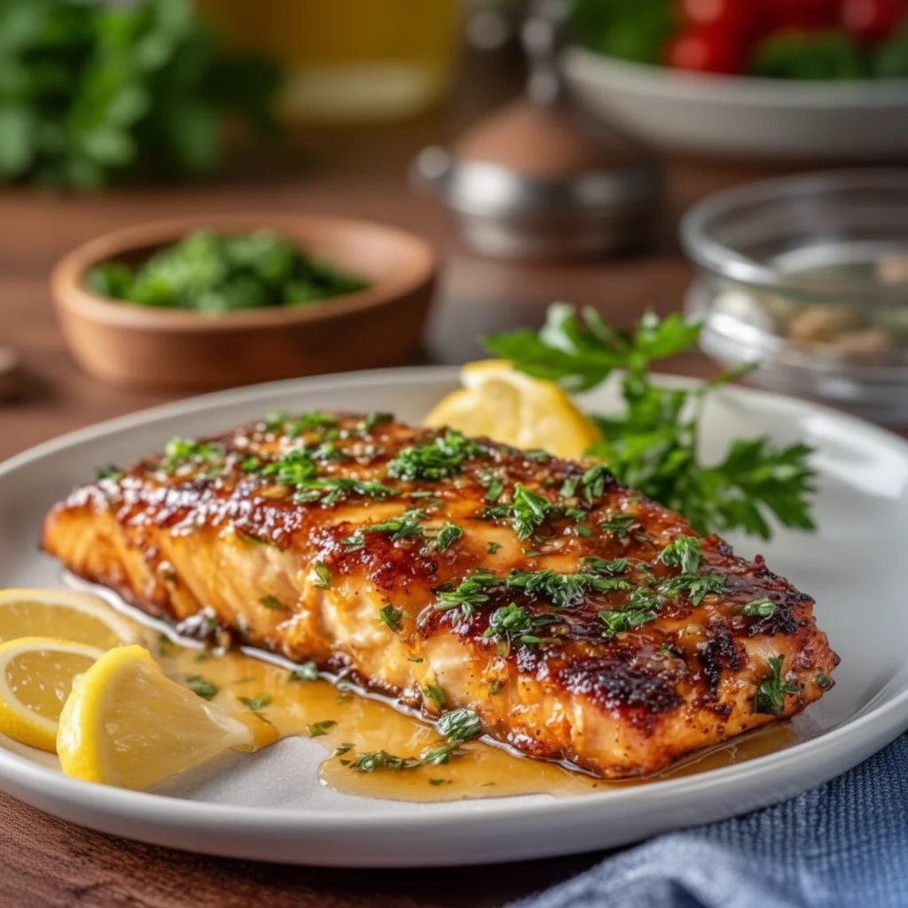 Air Fryer Honey Mustard Salmon