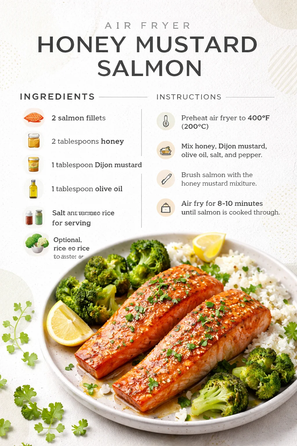 Air Fryer Honey Mustard Salmon