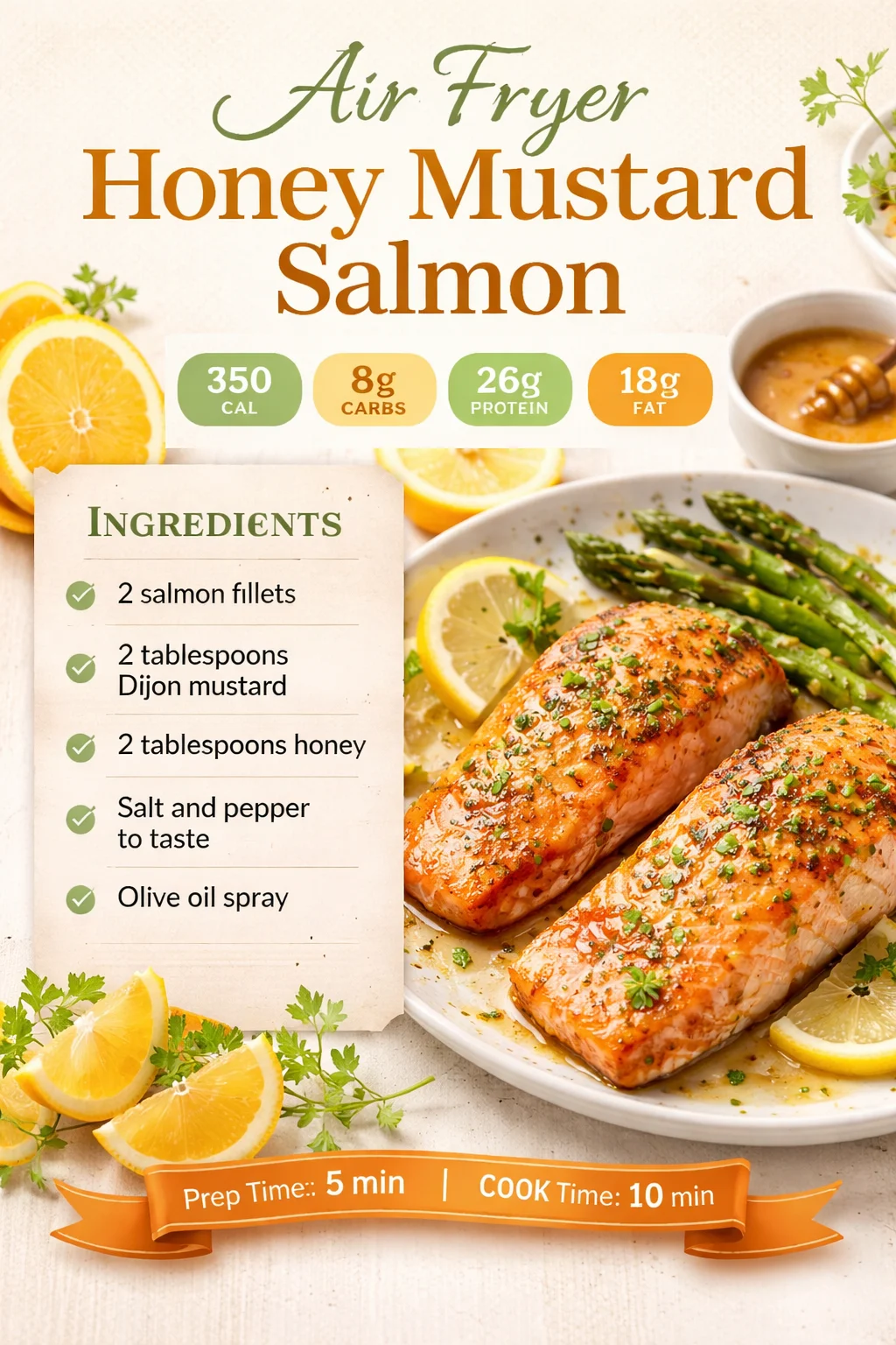 Air Fryer Honey Mustard Salmon