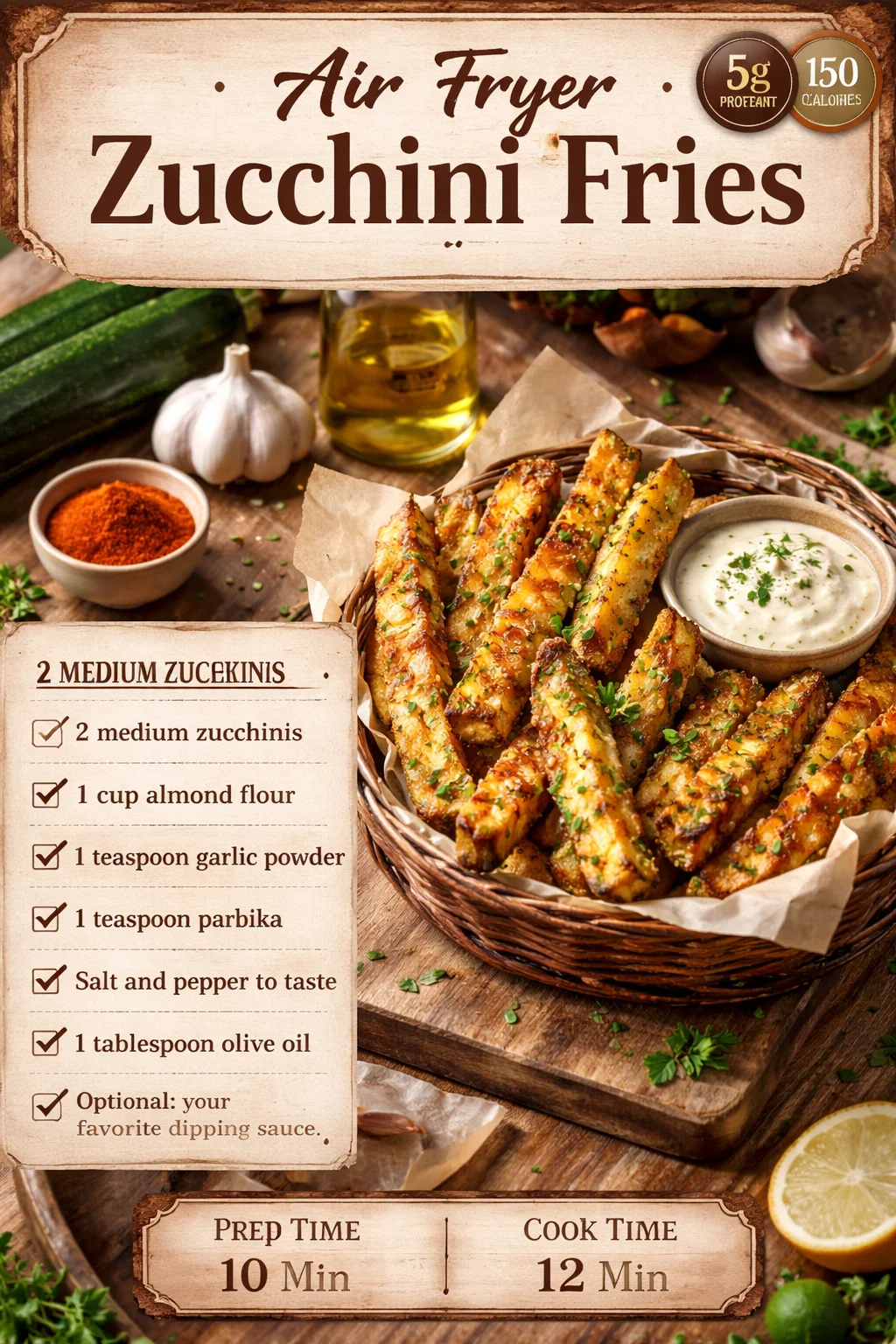 Air Fryer Zucchini Fries