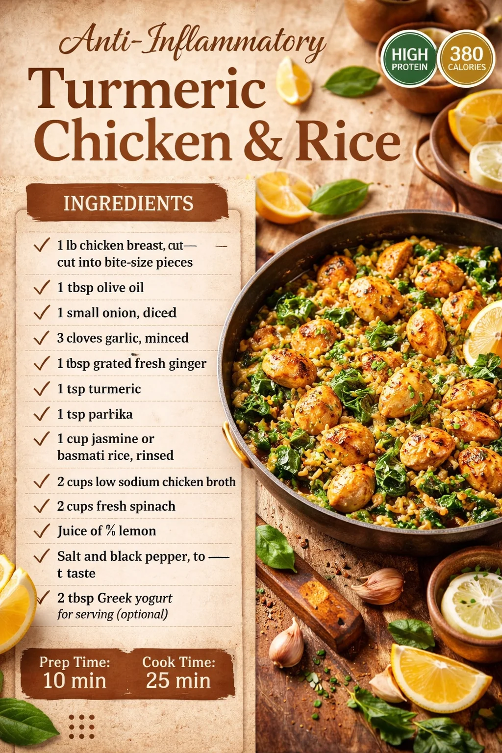 Anti-Inflammatory Turmeric Chicken & Rice