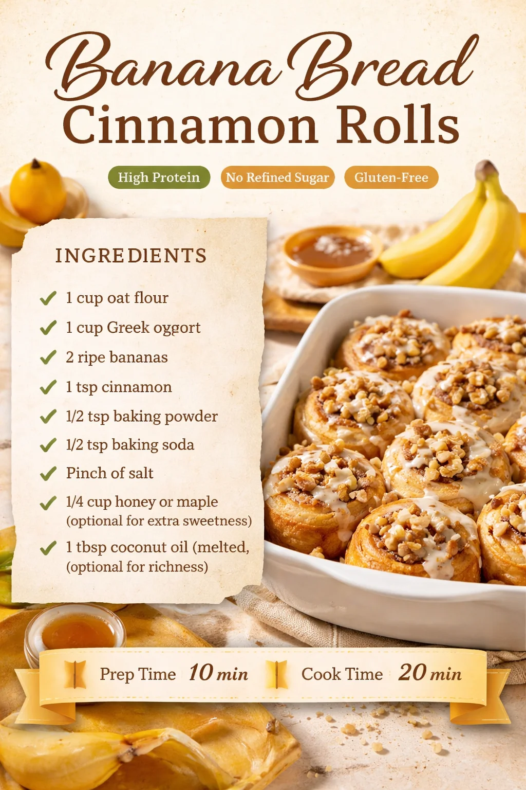 Banana Bread Cinnamon Rolls