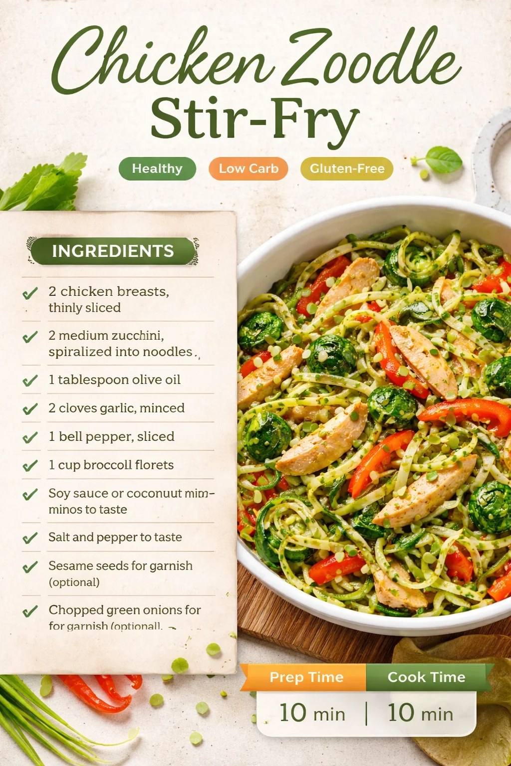 Chicken Zoodle Stir-Fry