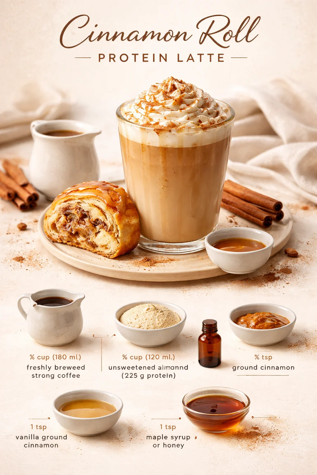 Cinnamon Roll Protein Latte