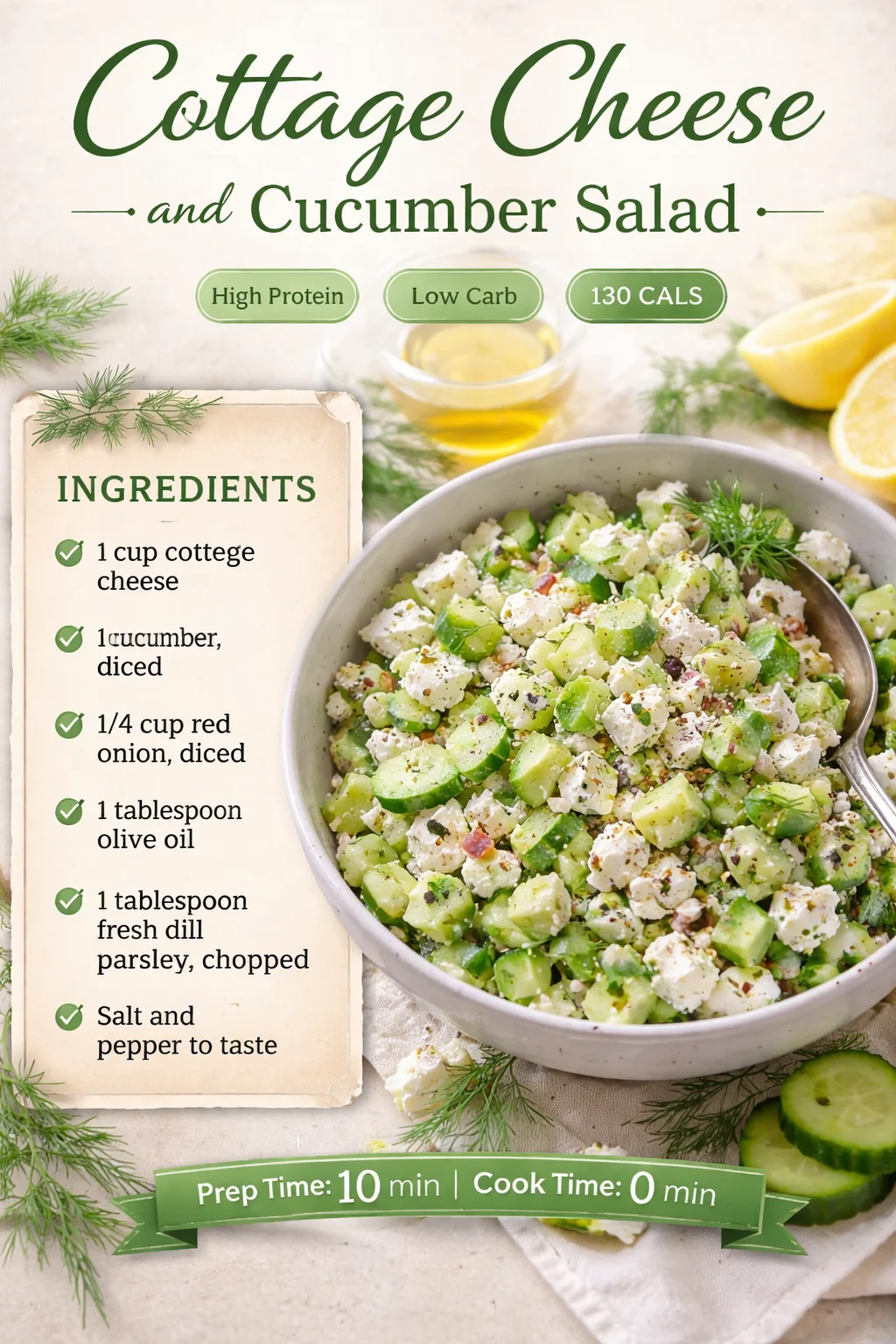 Cottage Cheese and Cucumber Salad