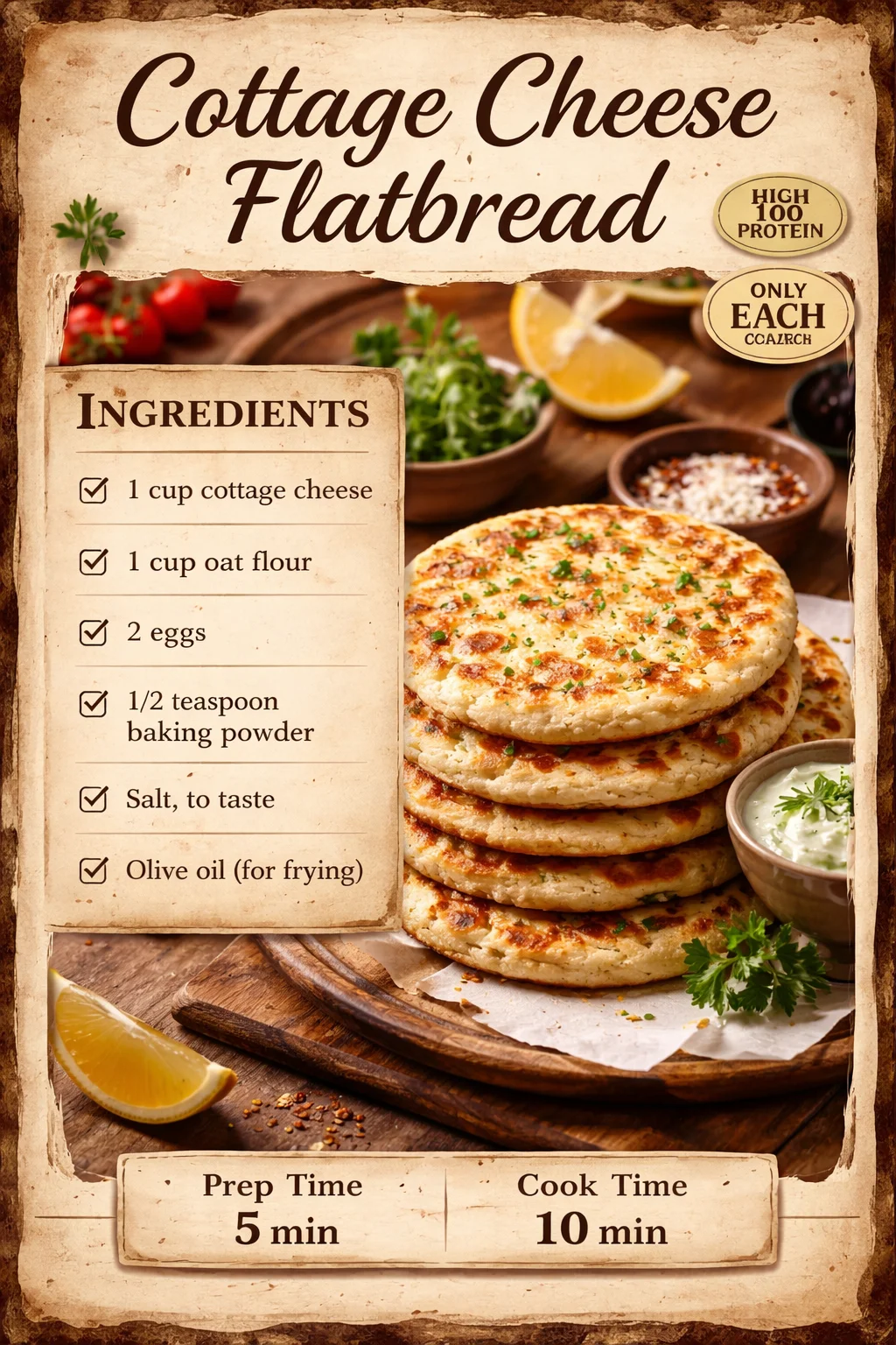 Cottage Cheese Flatbread