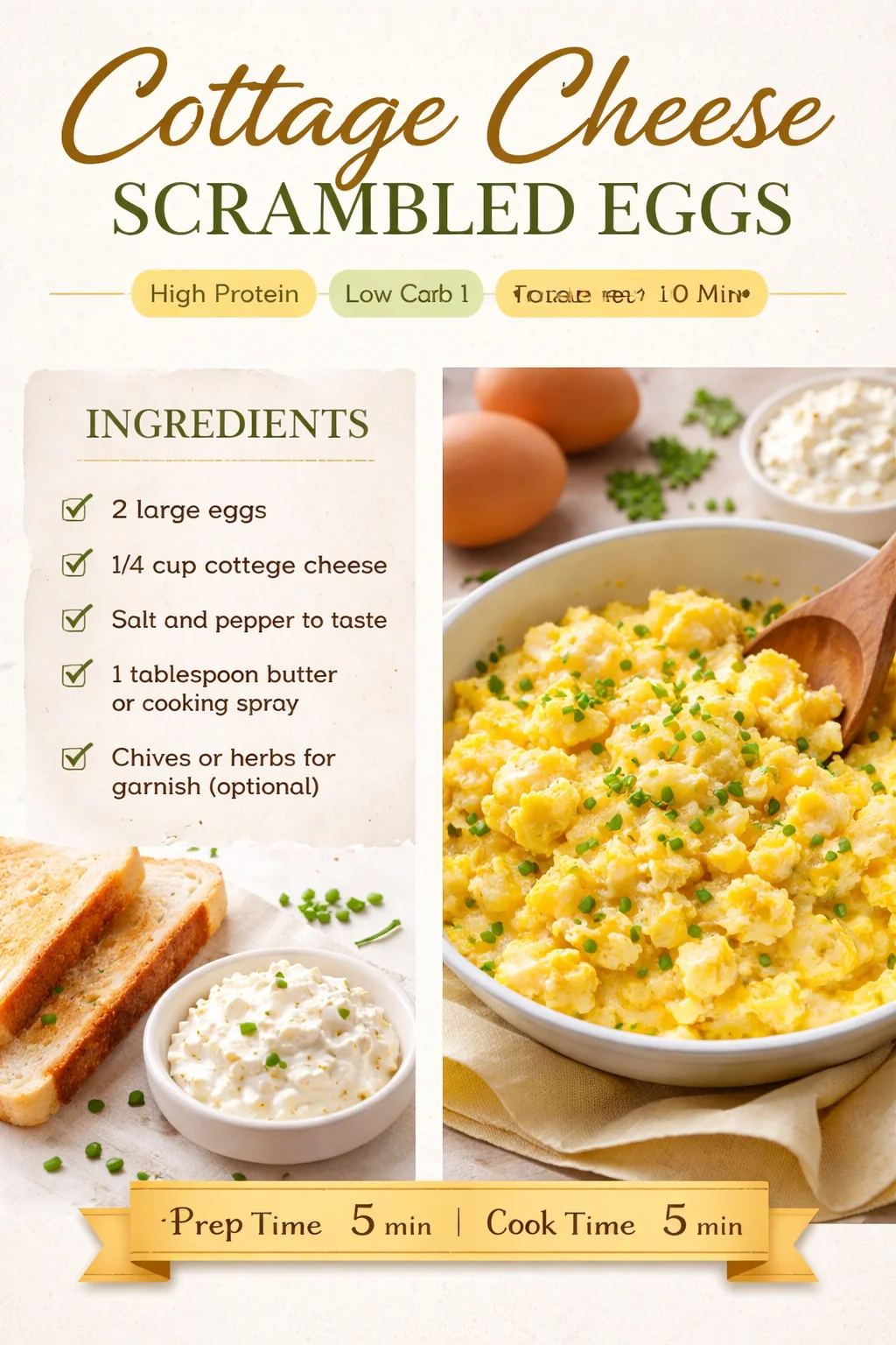 Cottage Cheese Scrambled Eggs