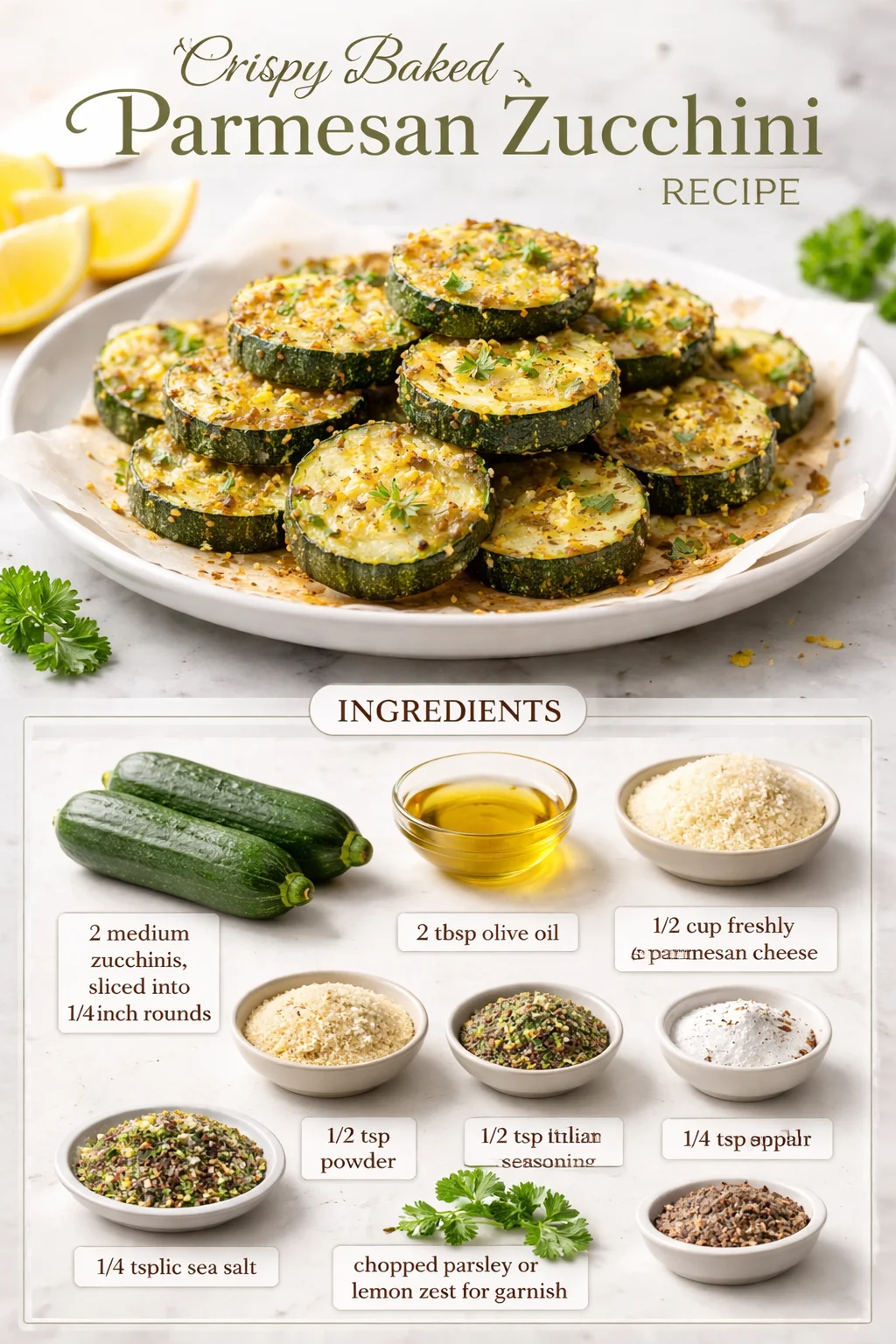 Crispy Baked Parmesan Zucchini Recipe