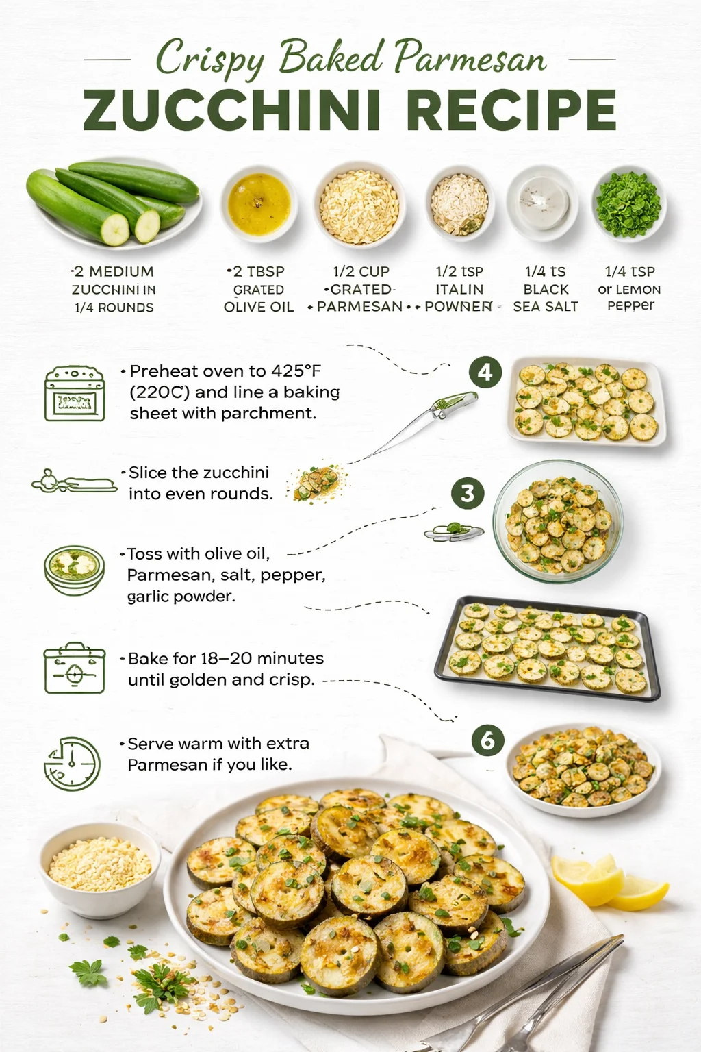 Crispy Baked Parmesan Zucchini Recipe