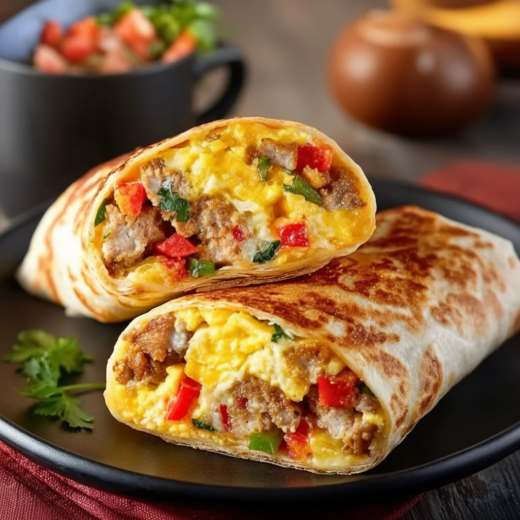 Egg White Turkey Sausage Breakfast Burrito