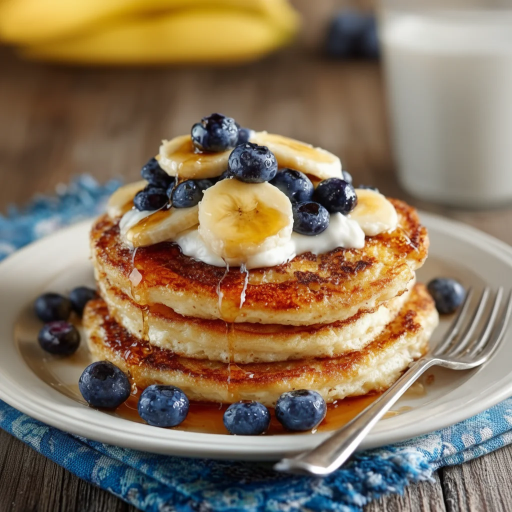 Fluffy Cottage Cheese Pancakes