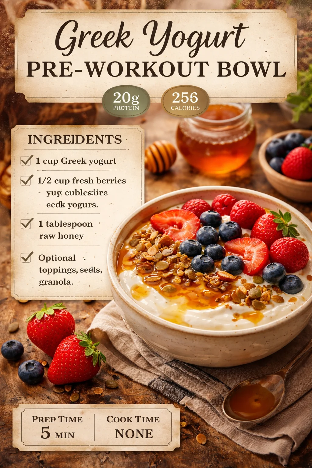 Greek Yogurt Pre-Workout Bowl