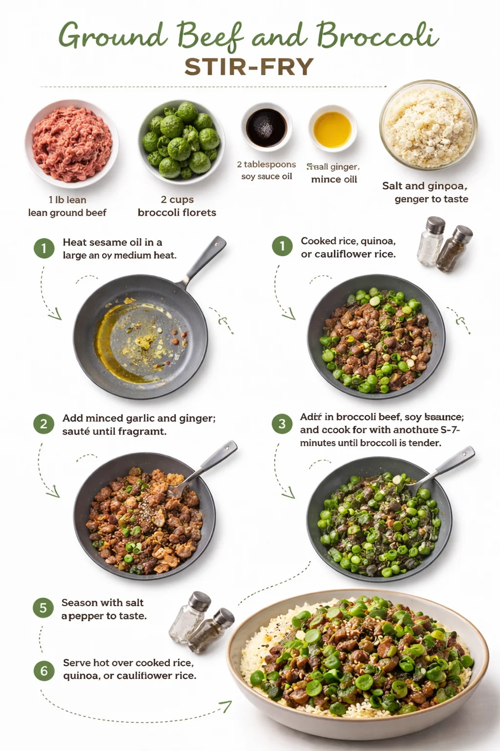 Ground Beef and Broccoli Stir-Fry