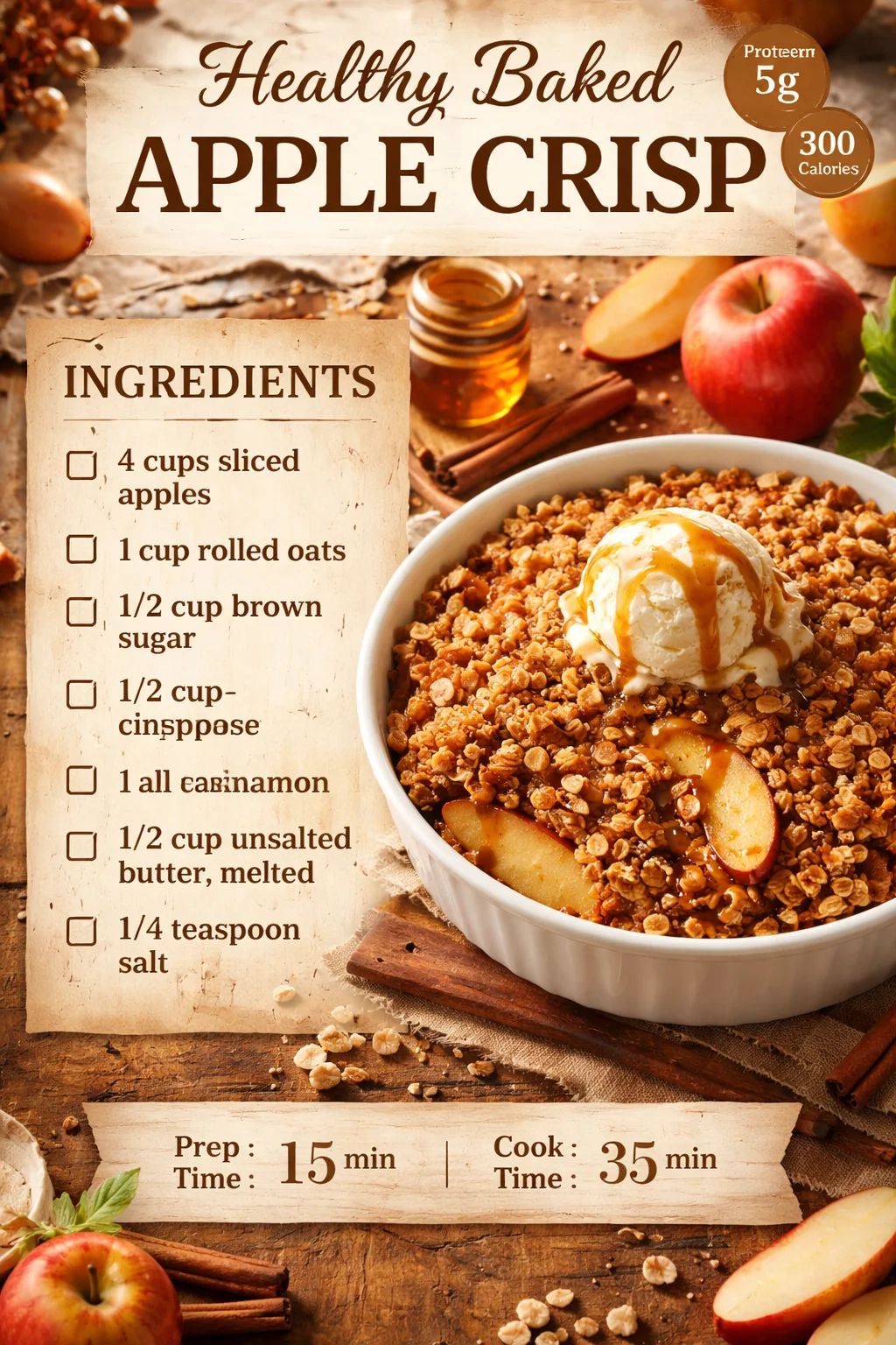 Healthy Baked Apple Crisp