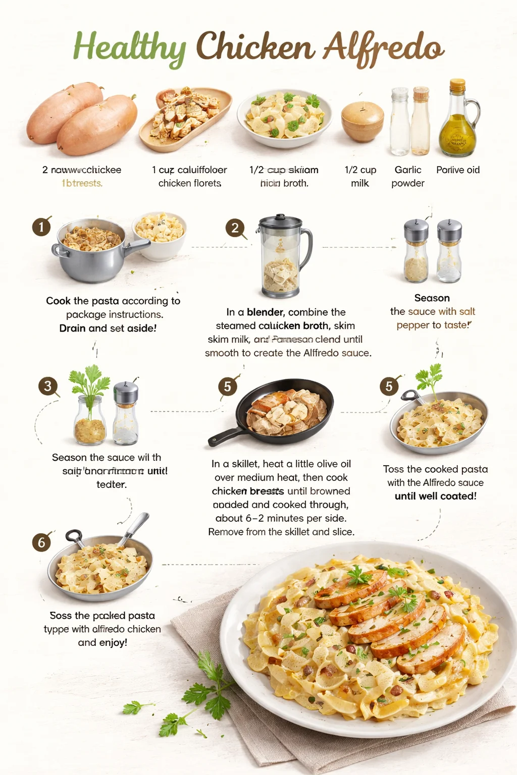 Healthy Chicken Alfredo