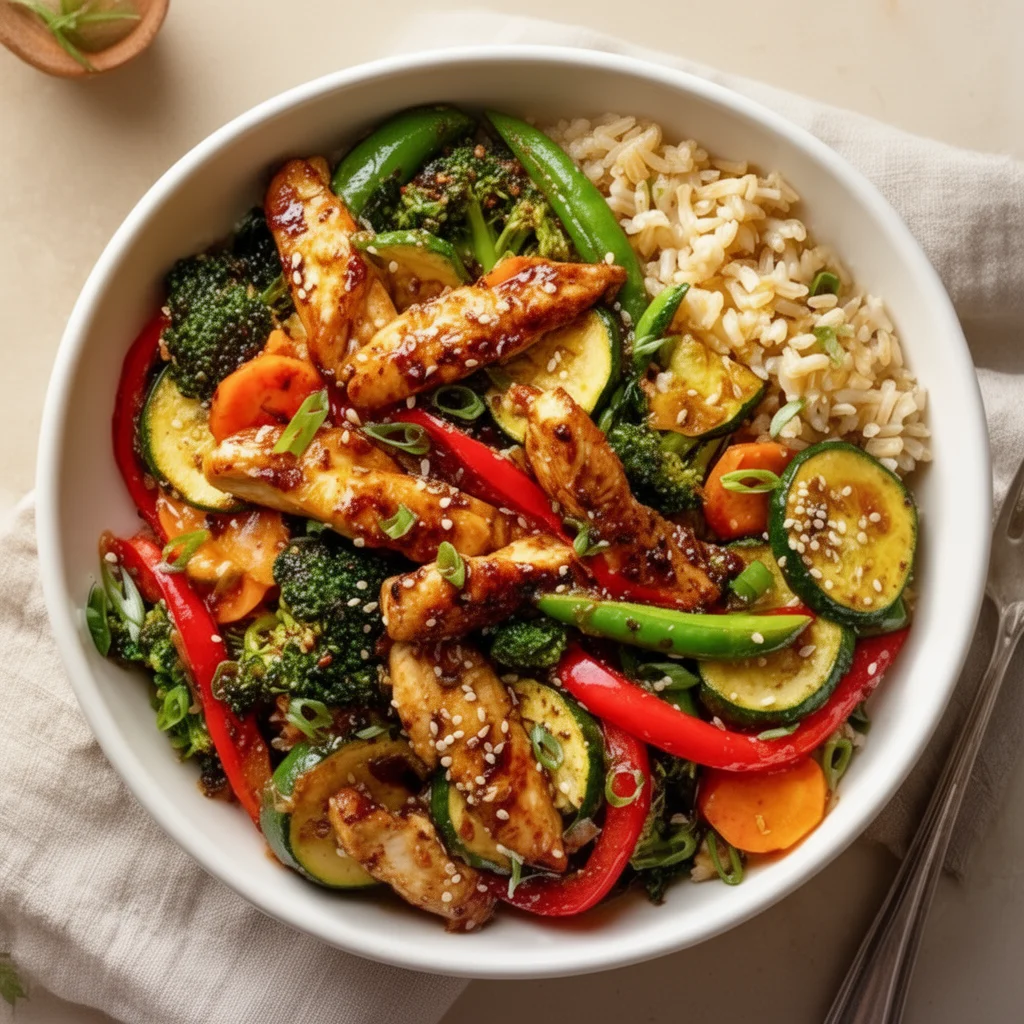 Healthy Chicken Stir Fry Skillet