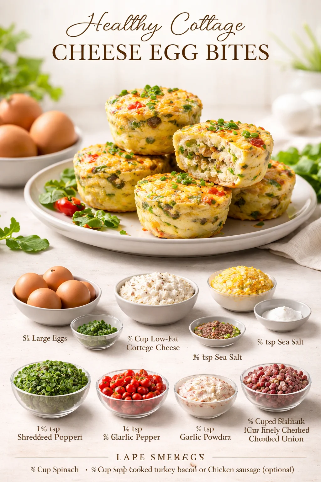 Healthy Cottage Cheese Egg Bites