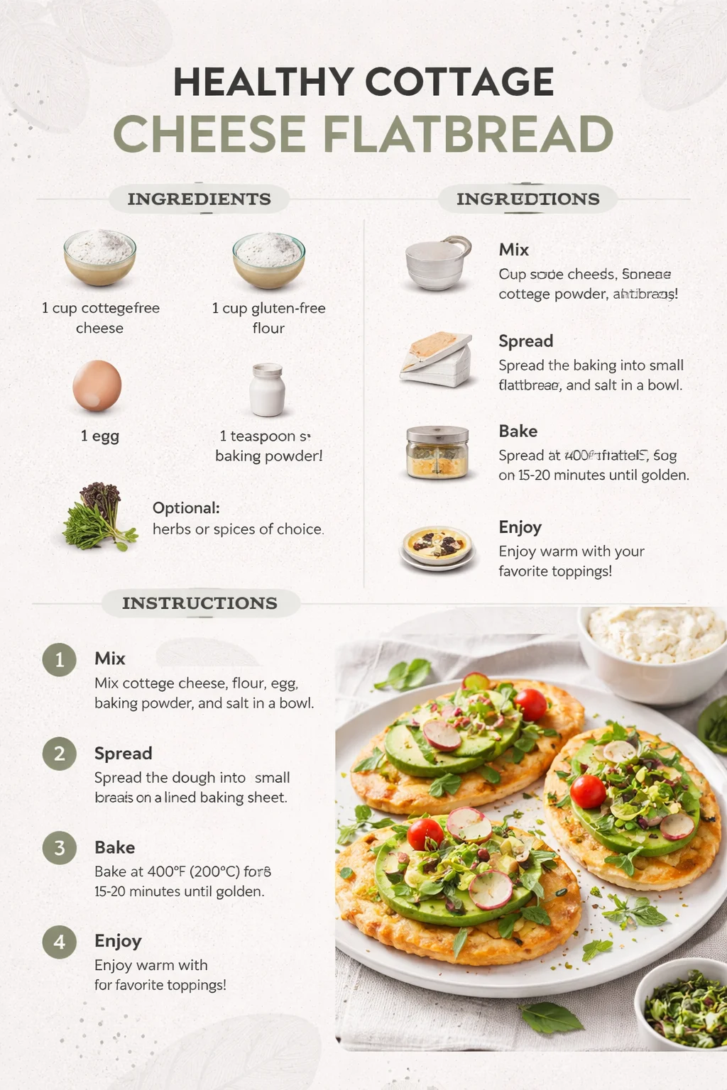 Healthy Cottage Cheese Flatbread