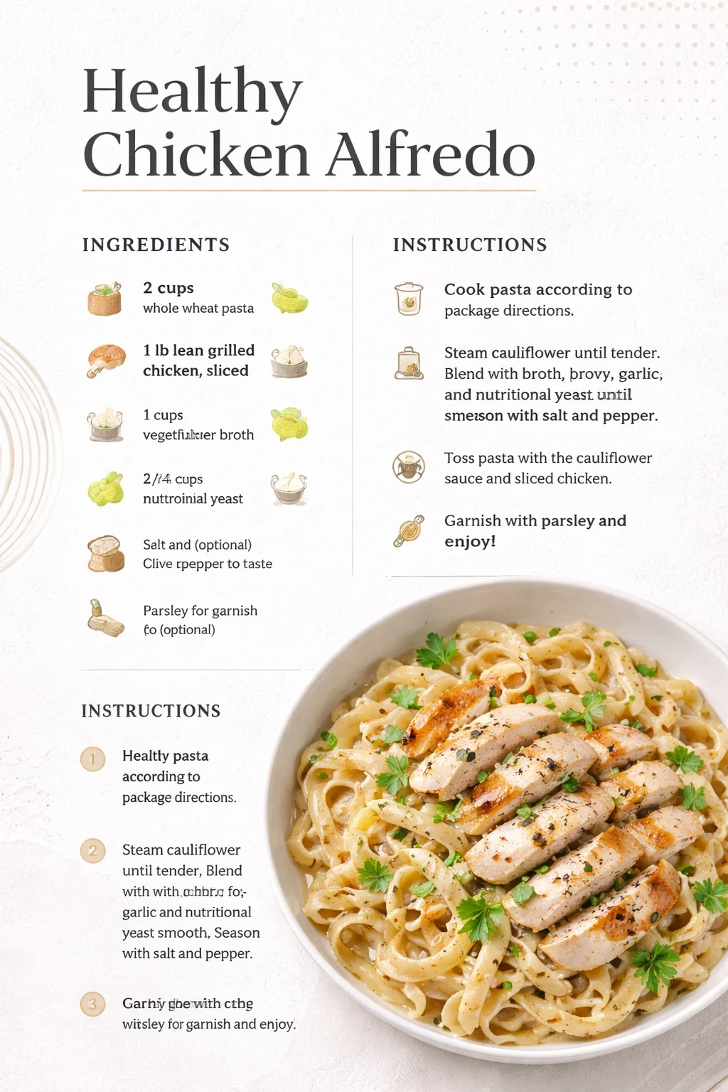 Healthy Chicken Alfredo