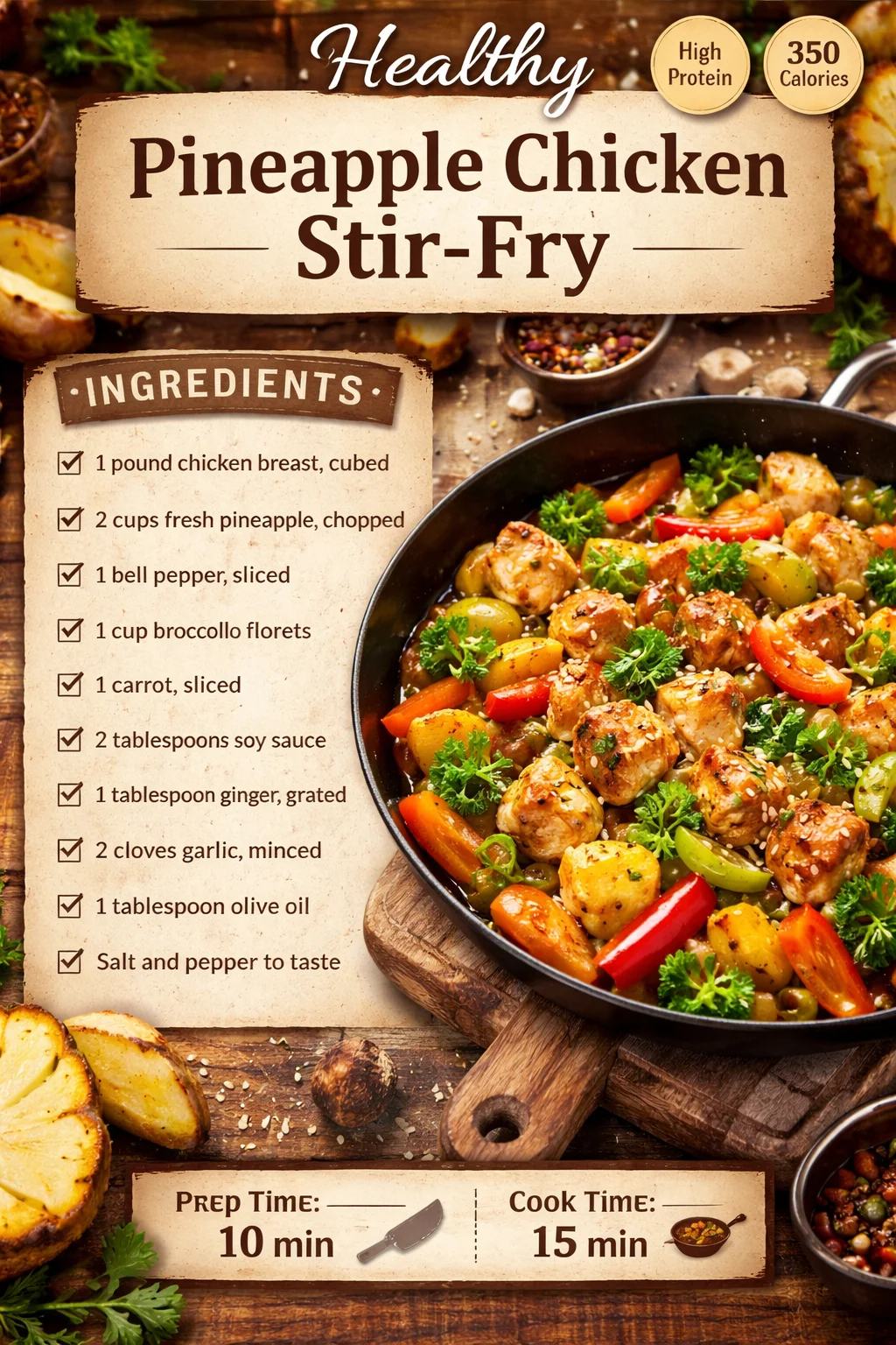 Healthy Pineapple Chicken Stir-Fry