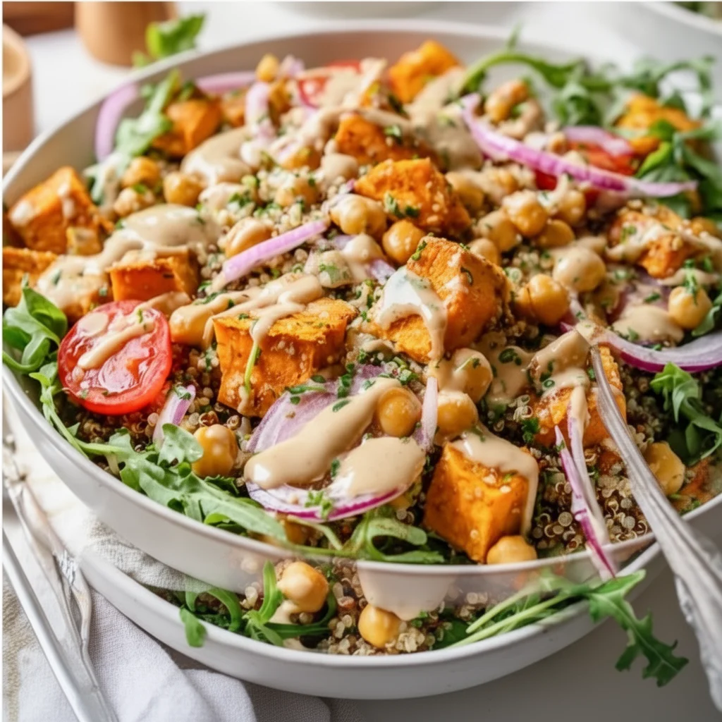 Healthy Roasted Sweet Potato Quinoa Salad