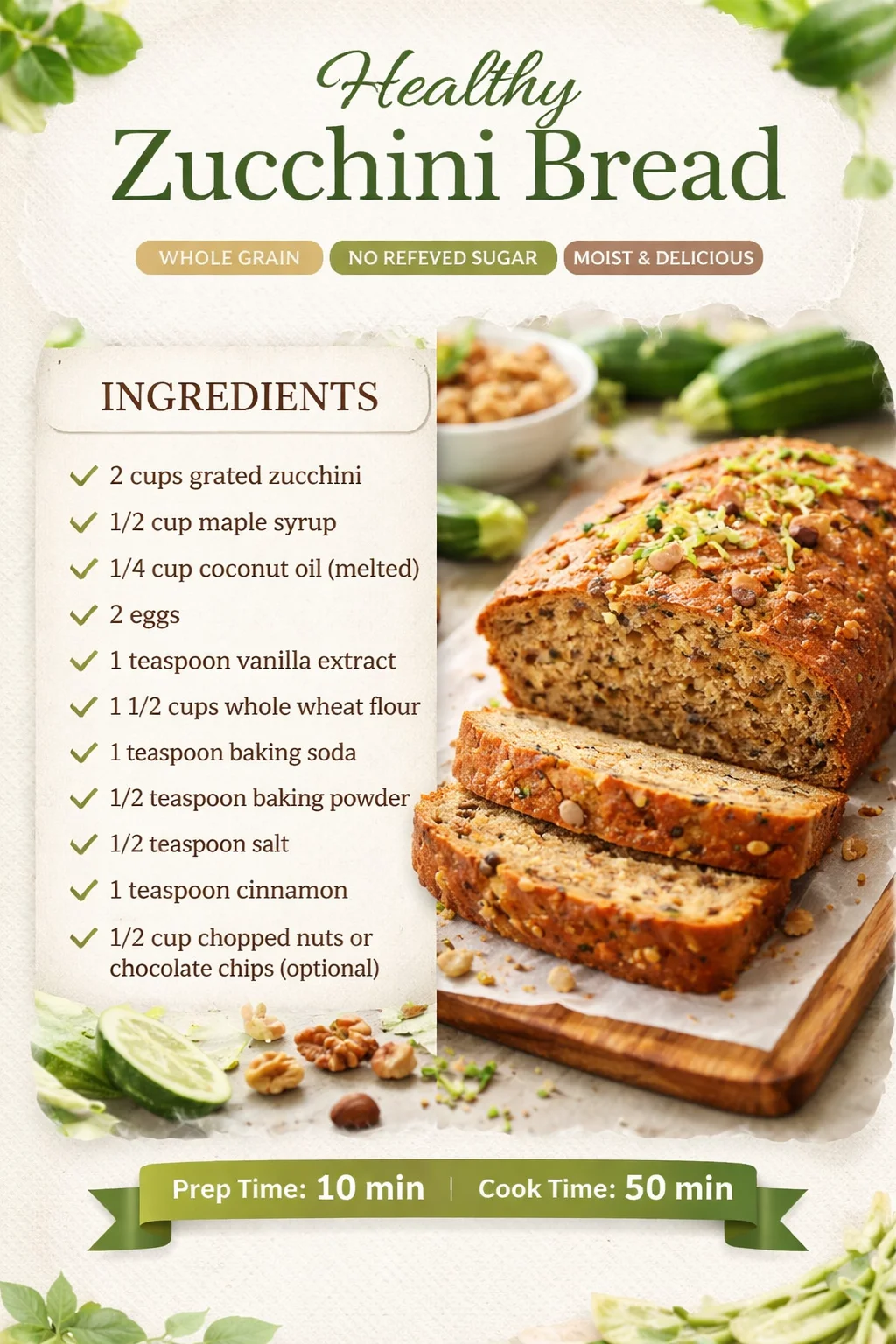Healthy Zucchini Bread