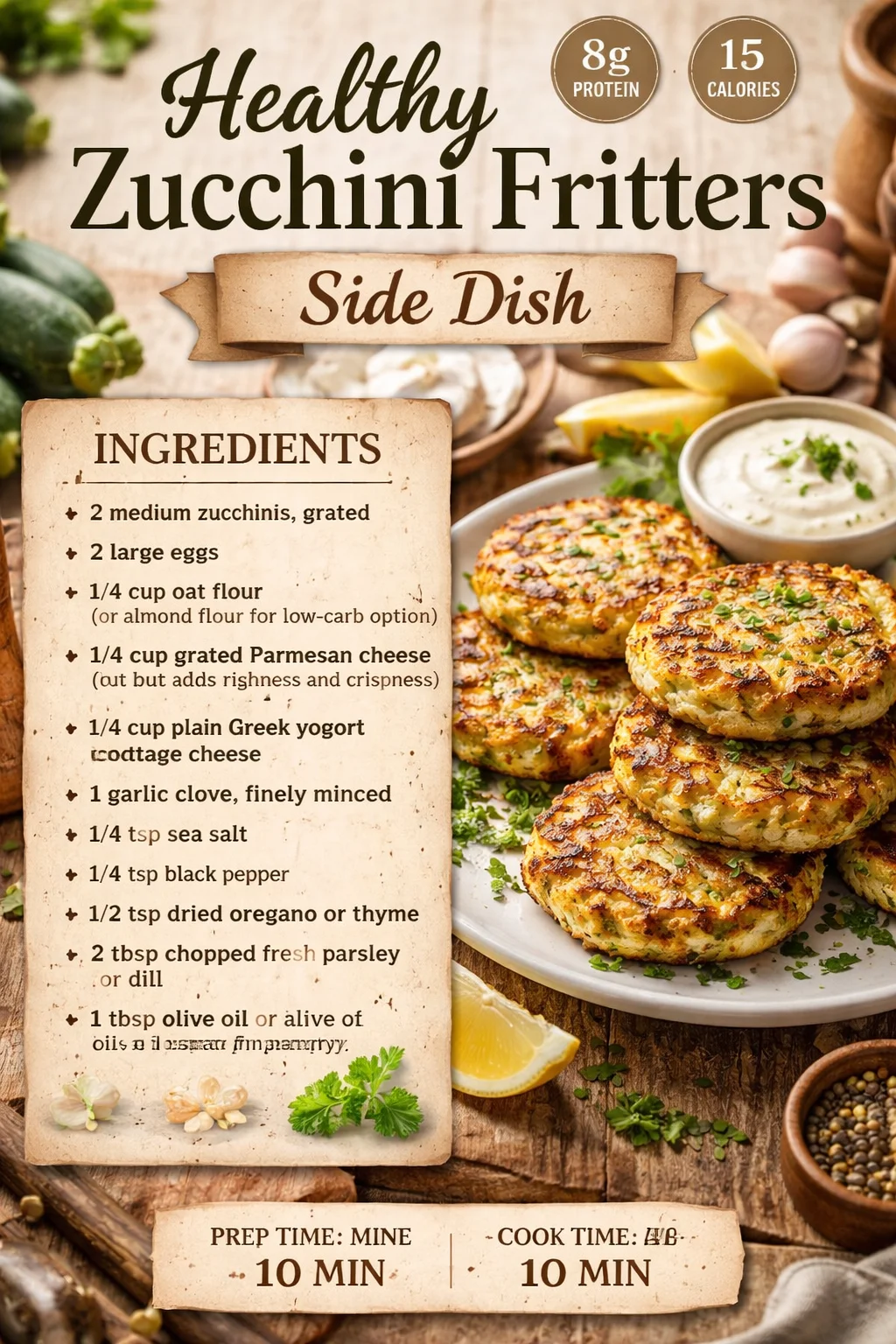 Healthy Zucchini Fritters Side Dish