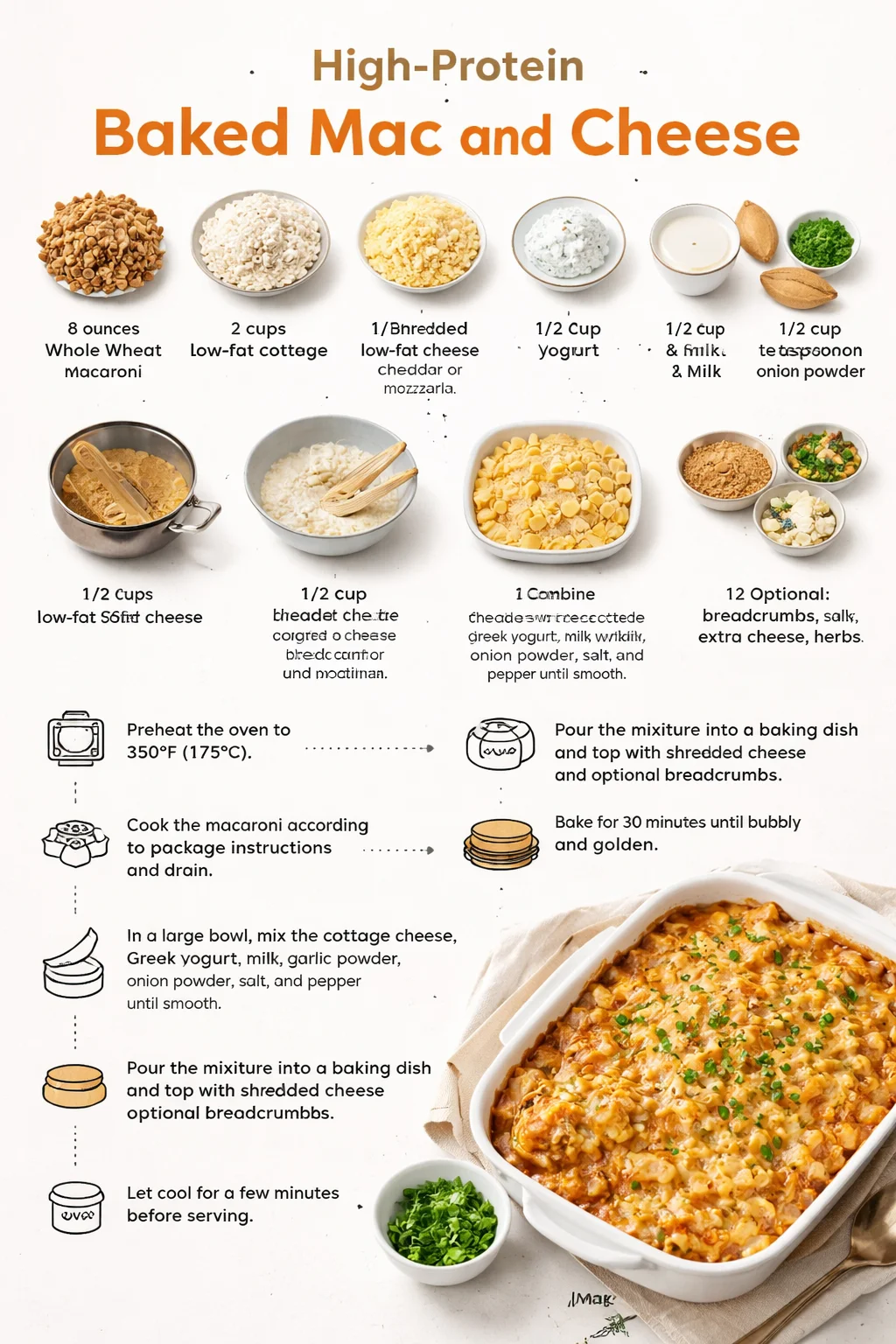 High-Protein Baked Mac and Cheese