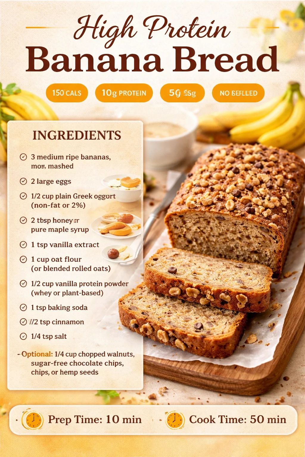 High Protein Banana Bread
