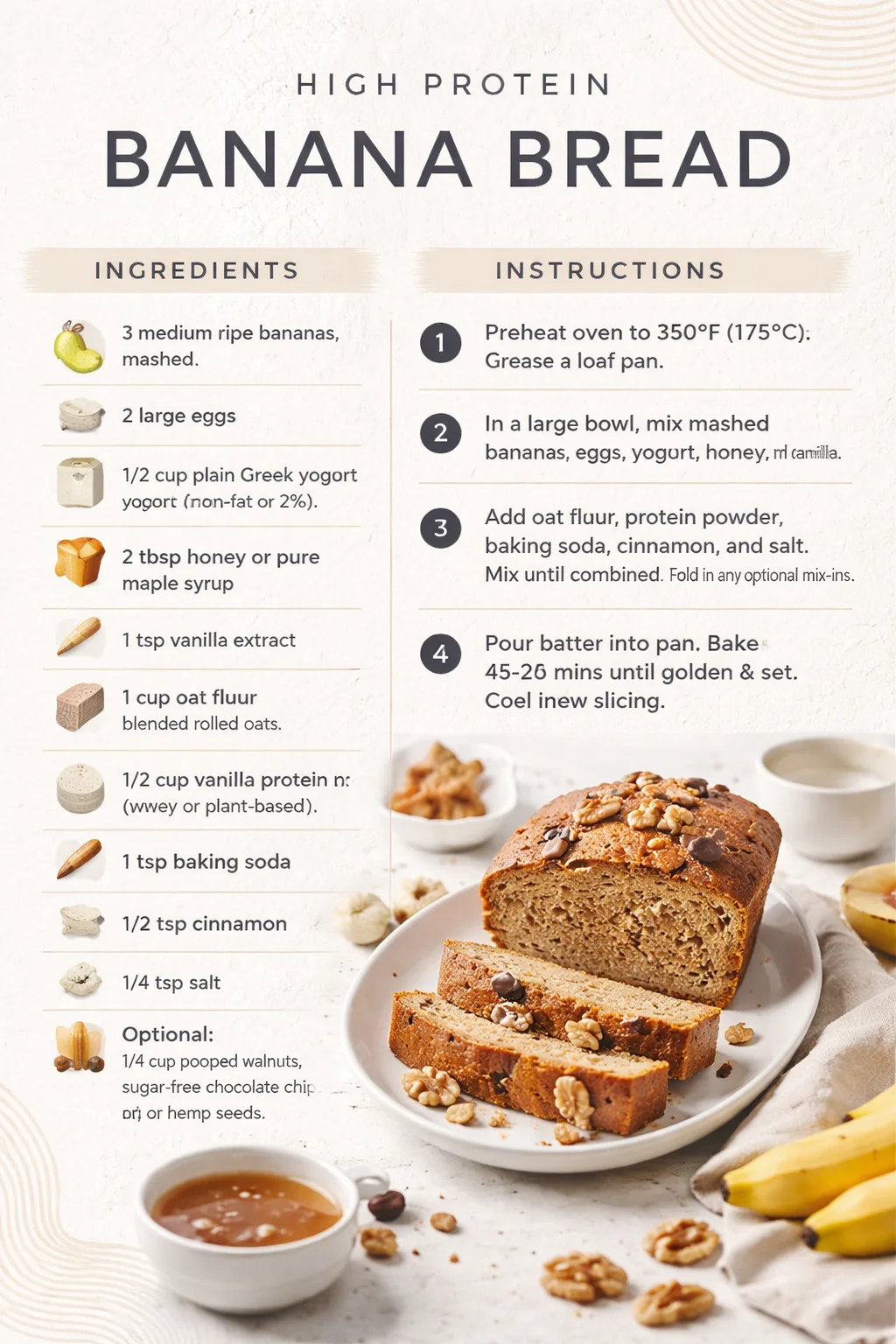 High Protein Banana Bread