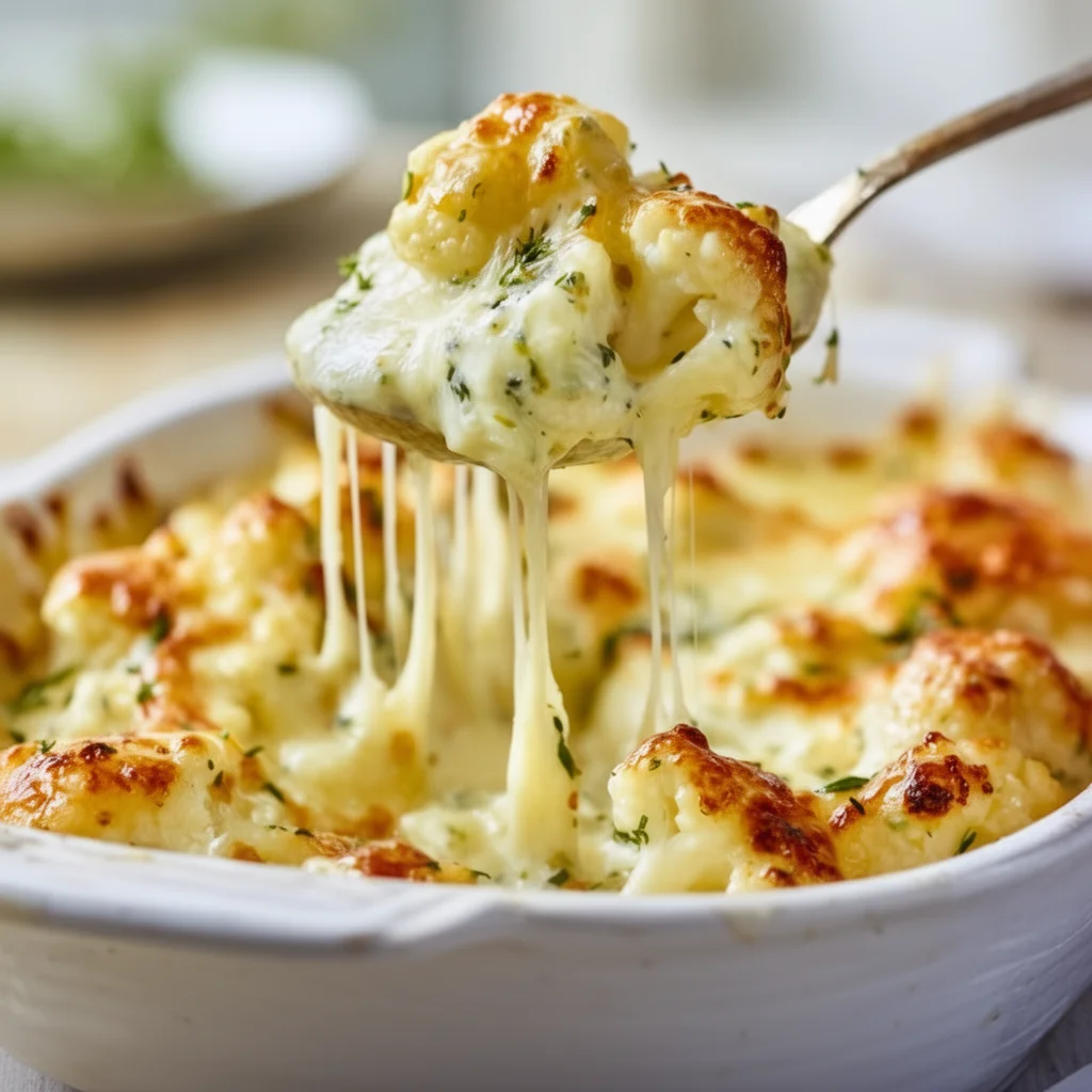 High-Protein Cauliflower Cheese Bake