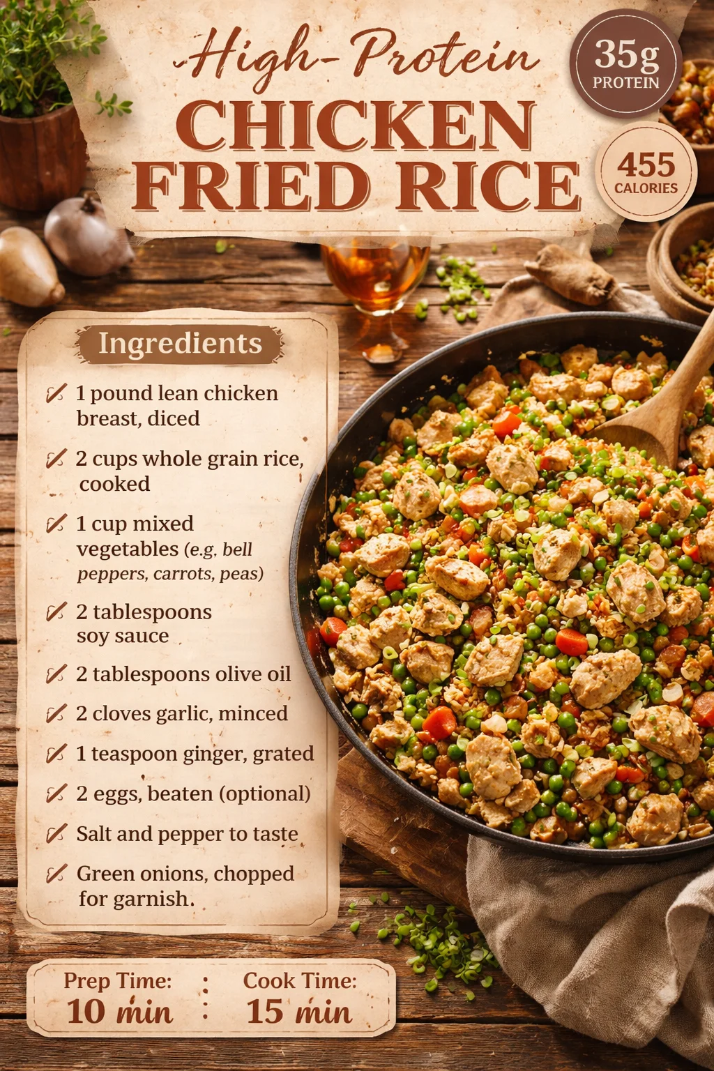 High-Protein Chicken Fried Rice