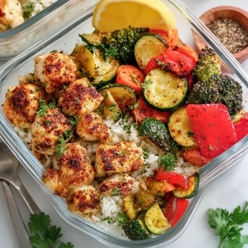 High protein chicken veggie bowls with fresh vegetables and grilled chicken