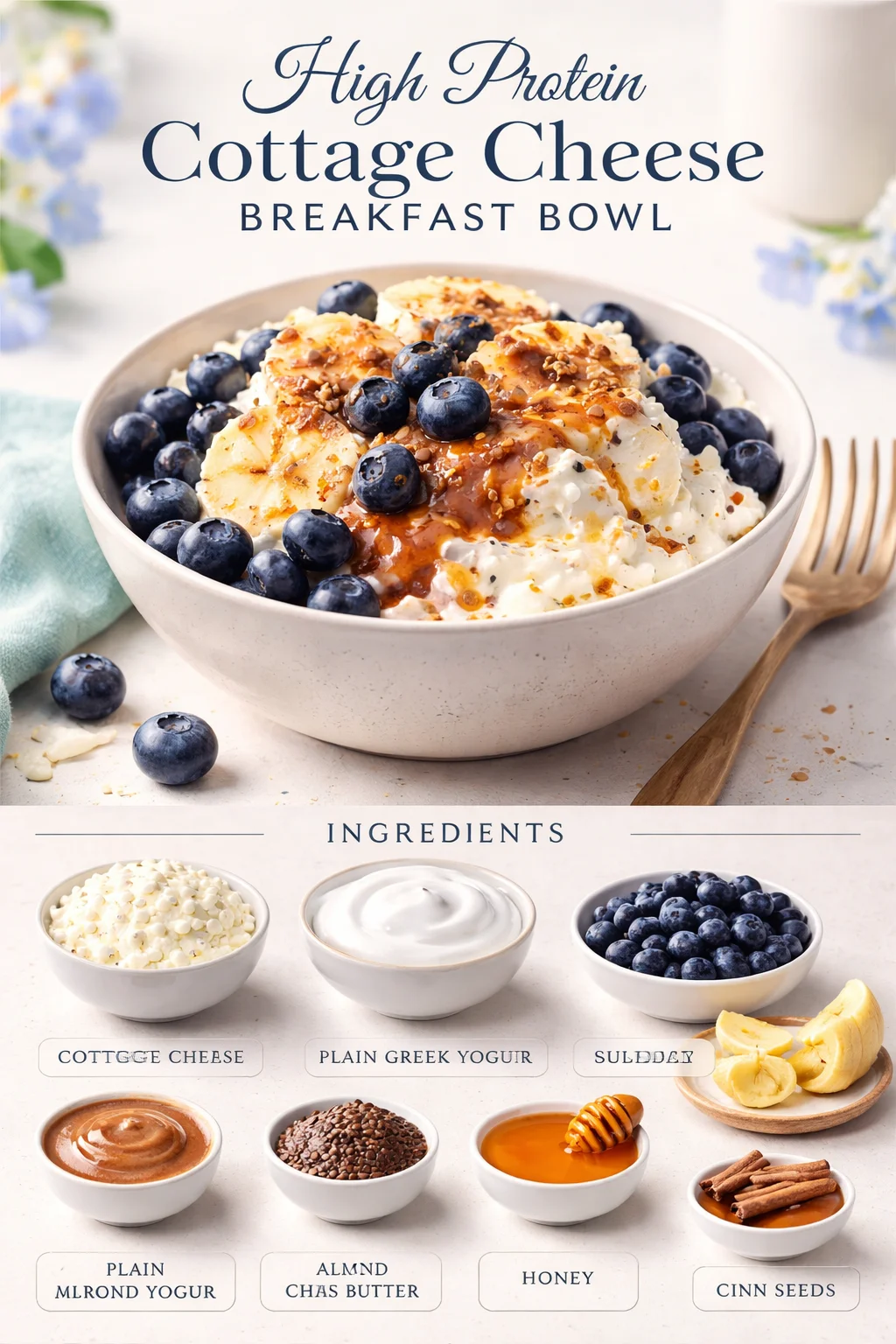 High Protein Cottage Cheese Breakfast Bowl
