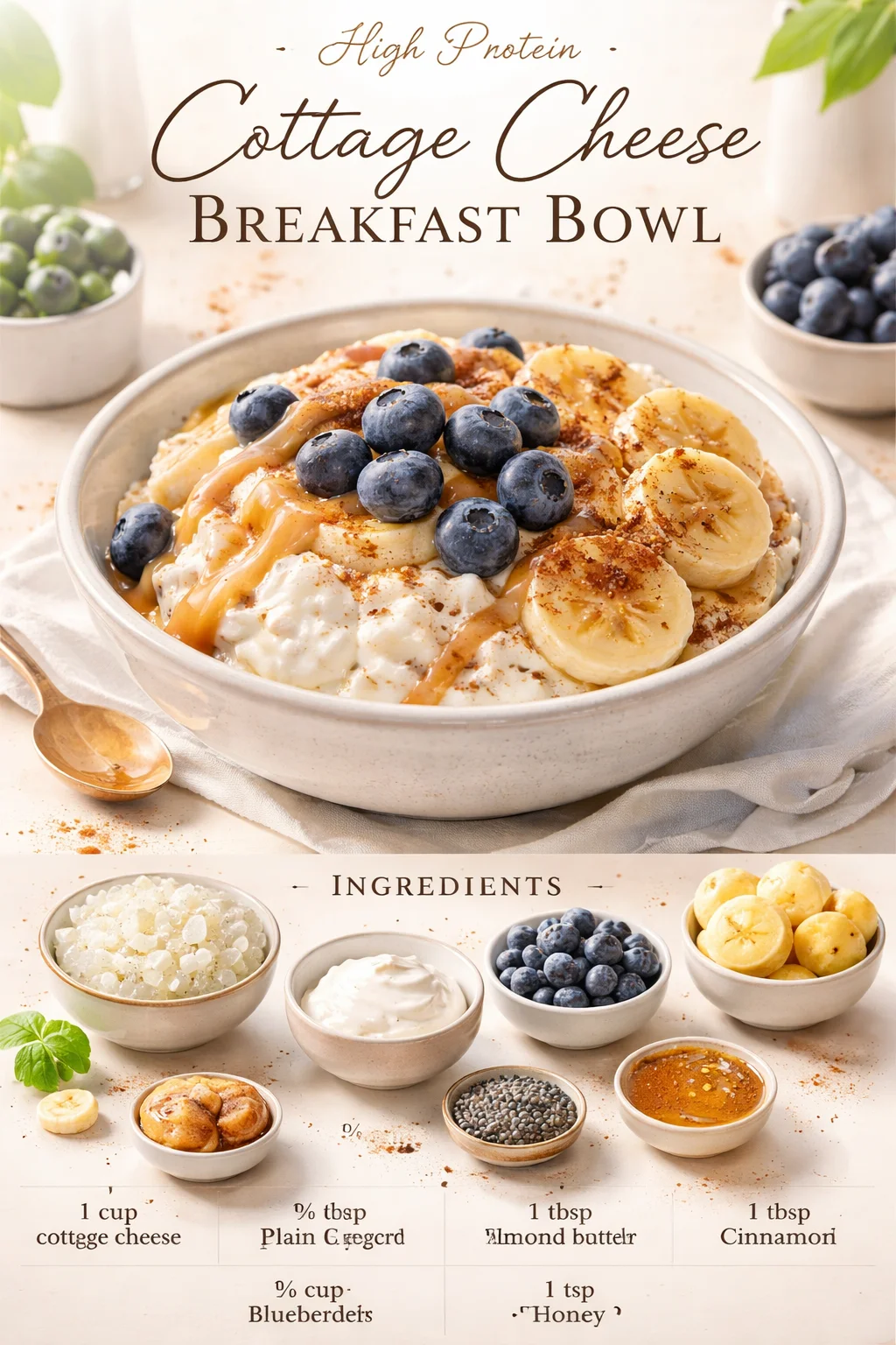 High Protein Cottage Cheese Breakfast Bowl