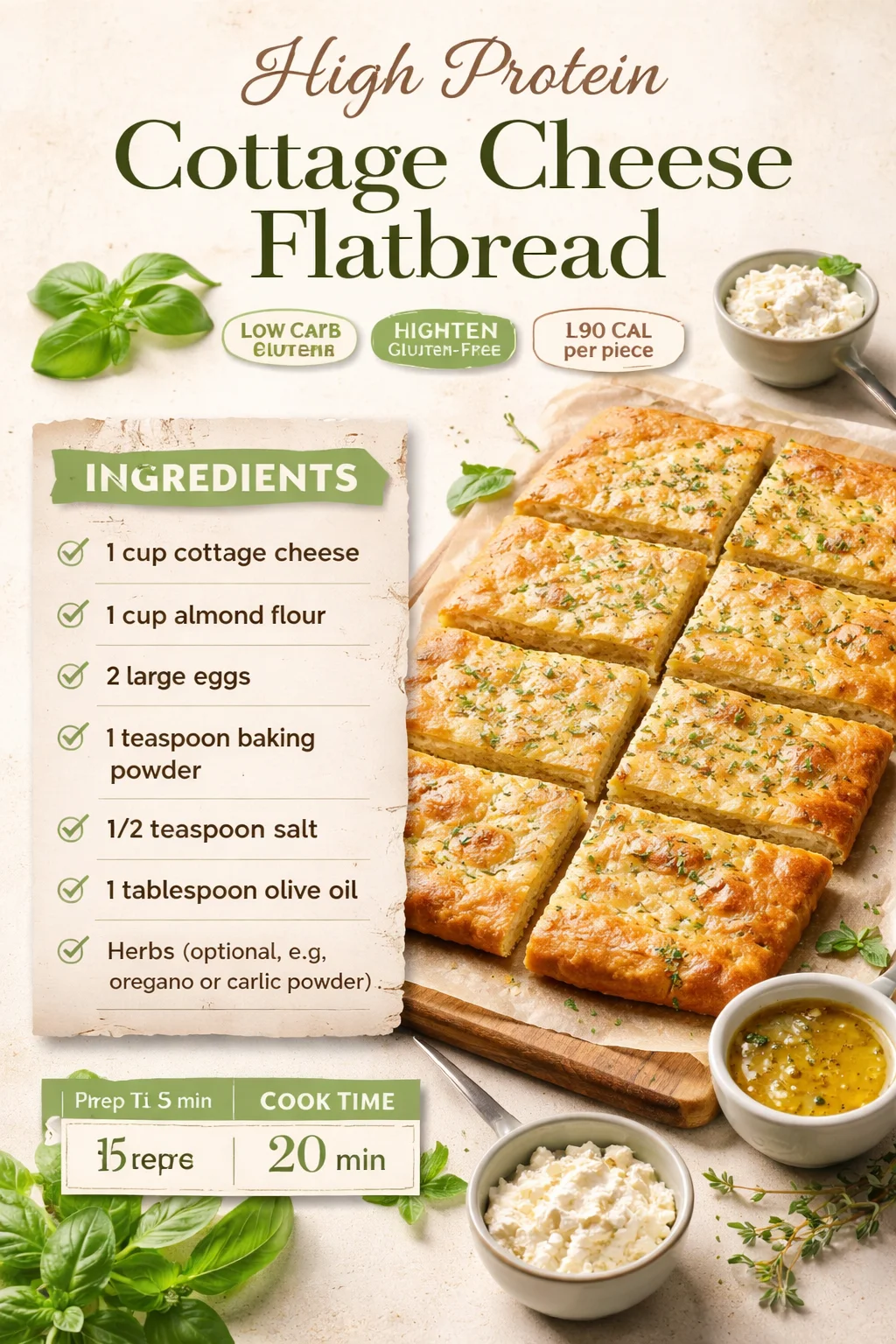 High Protein Cottage Cheese Flatbread