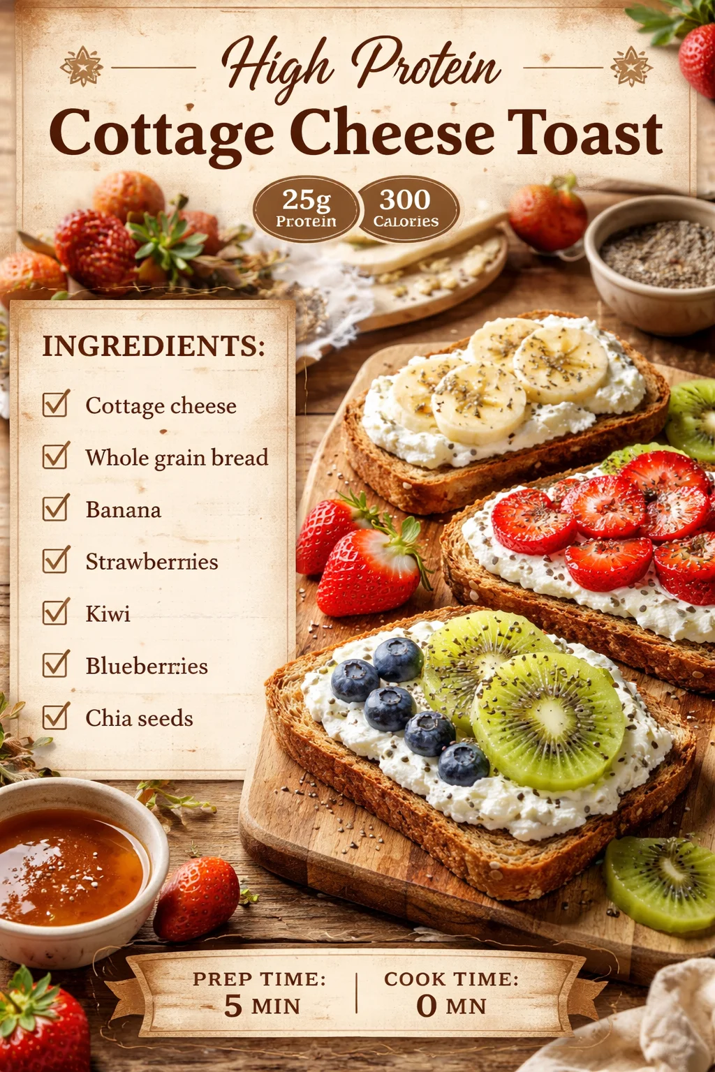 High Protein Cottage Cheese Toast
