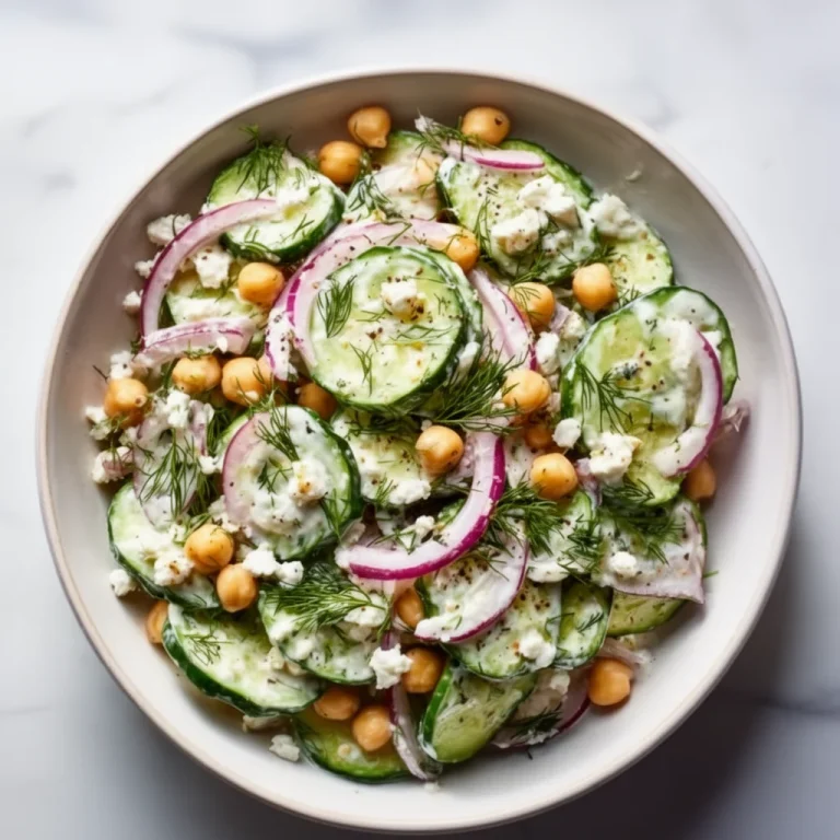 High protein cucumber salad with fresh vegetables and dressing