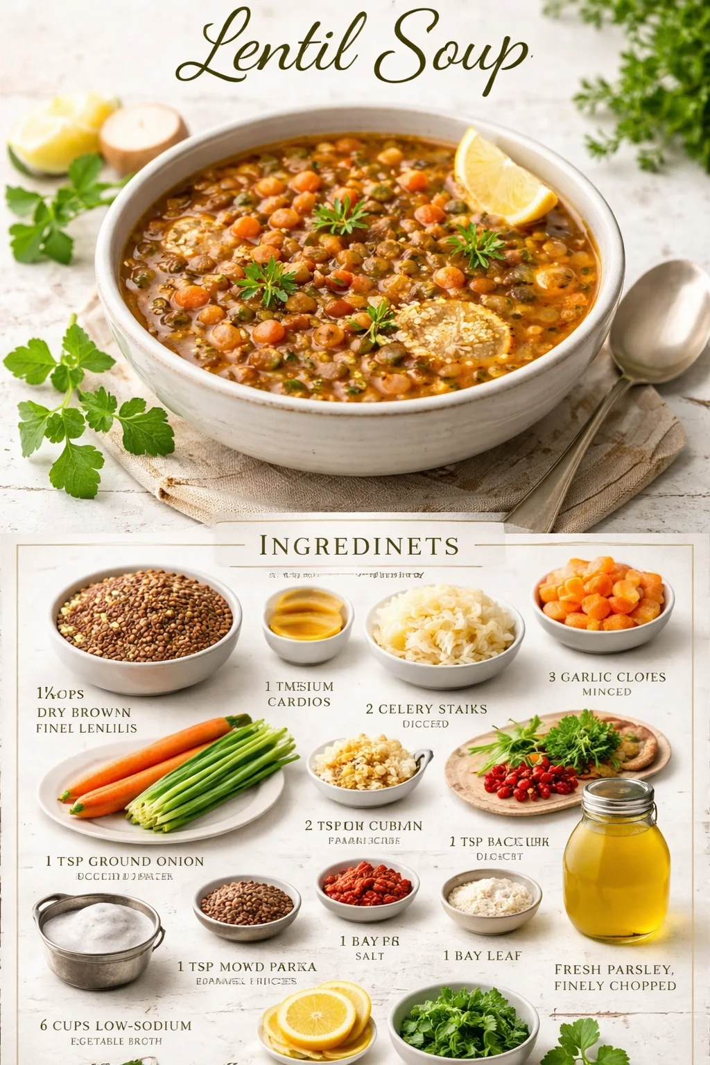 High Protein Lentil Soup
