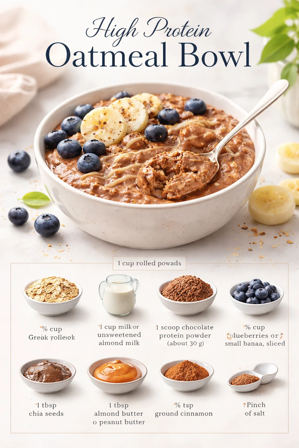 High Protein Oatmeal Bowl