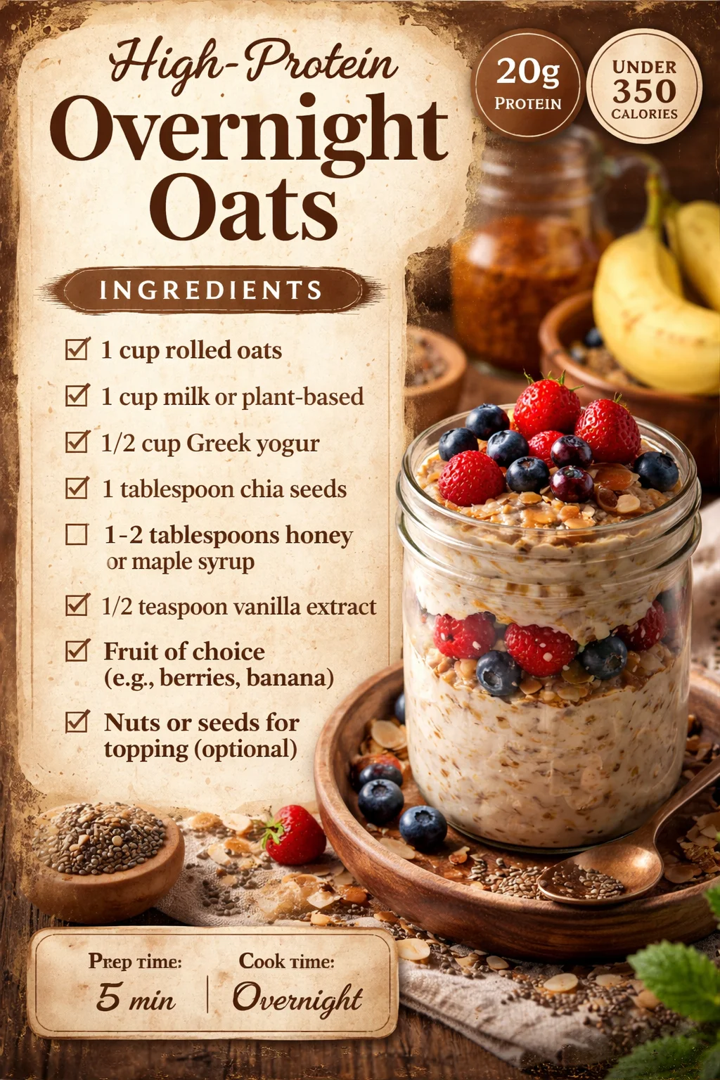 High-Protein Overnight Oats