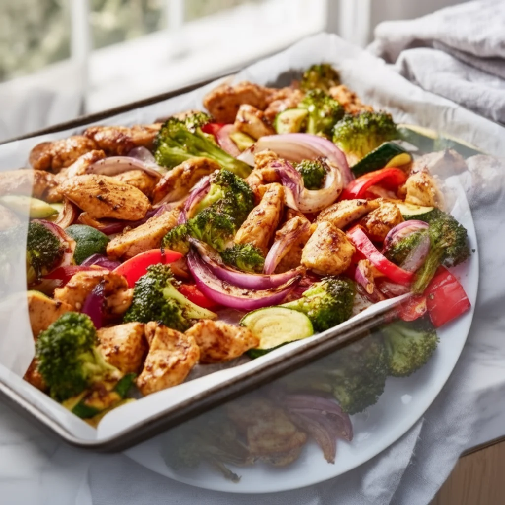 High Protein Sheet Pan Chicken Dinner