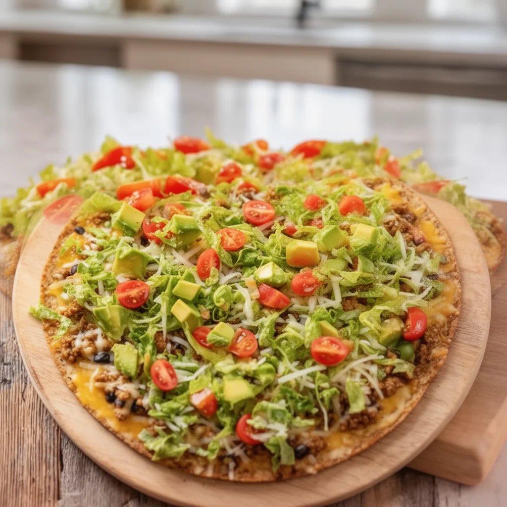 High-Protein Taco Flatbread Pizza with Ground Turkey