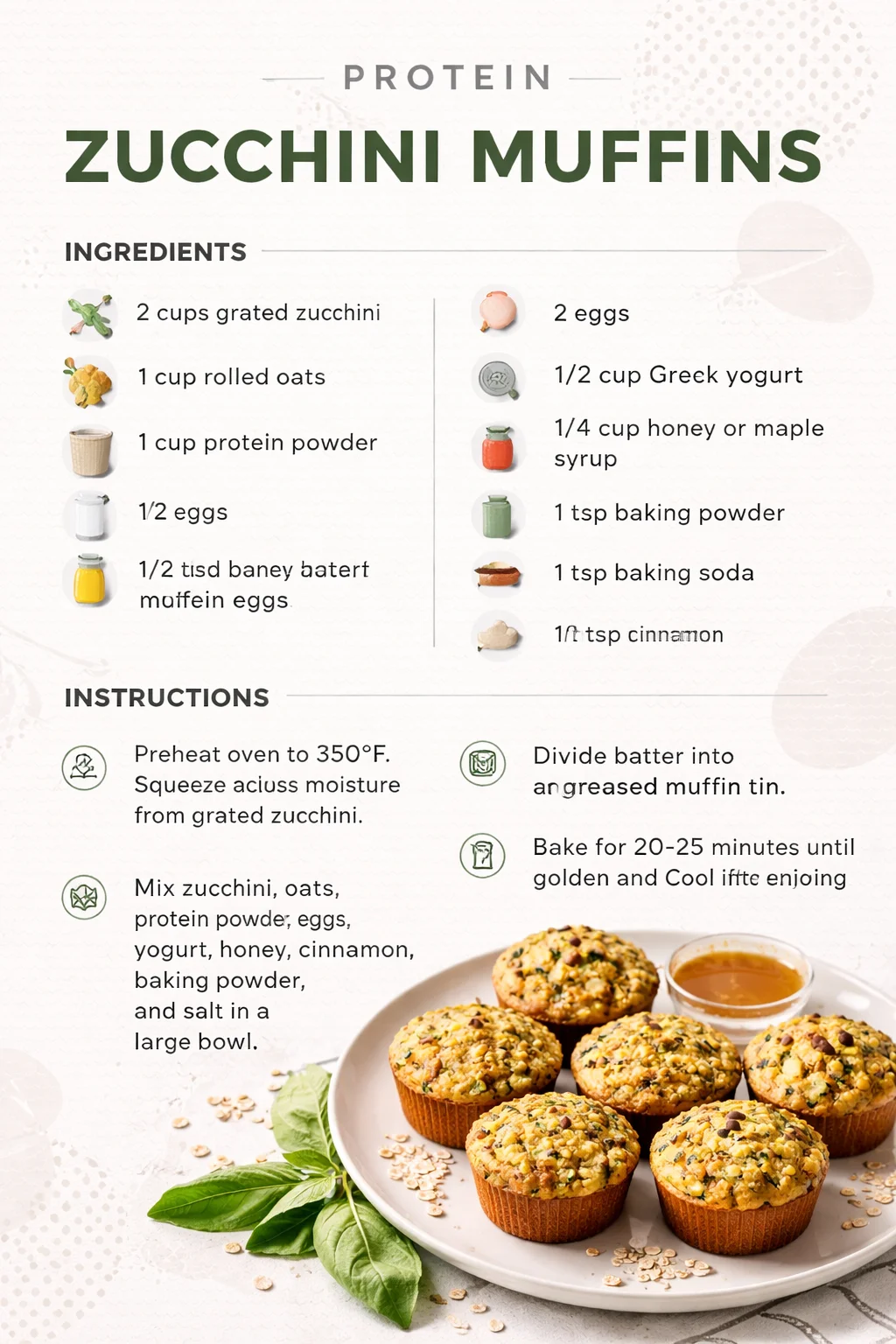 Protein Zucchini Muffins